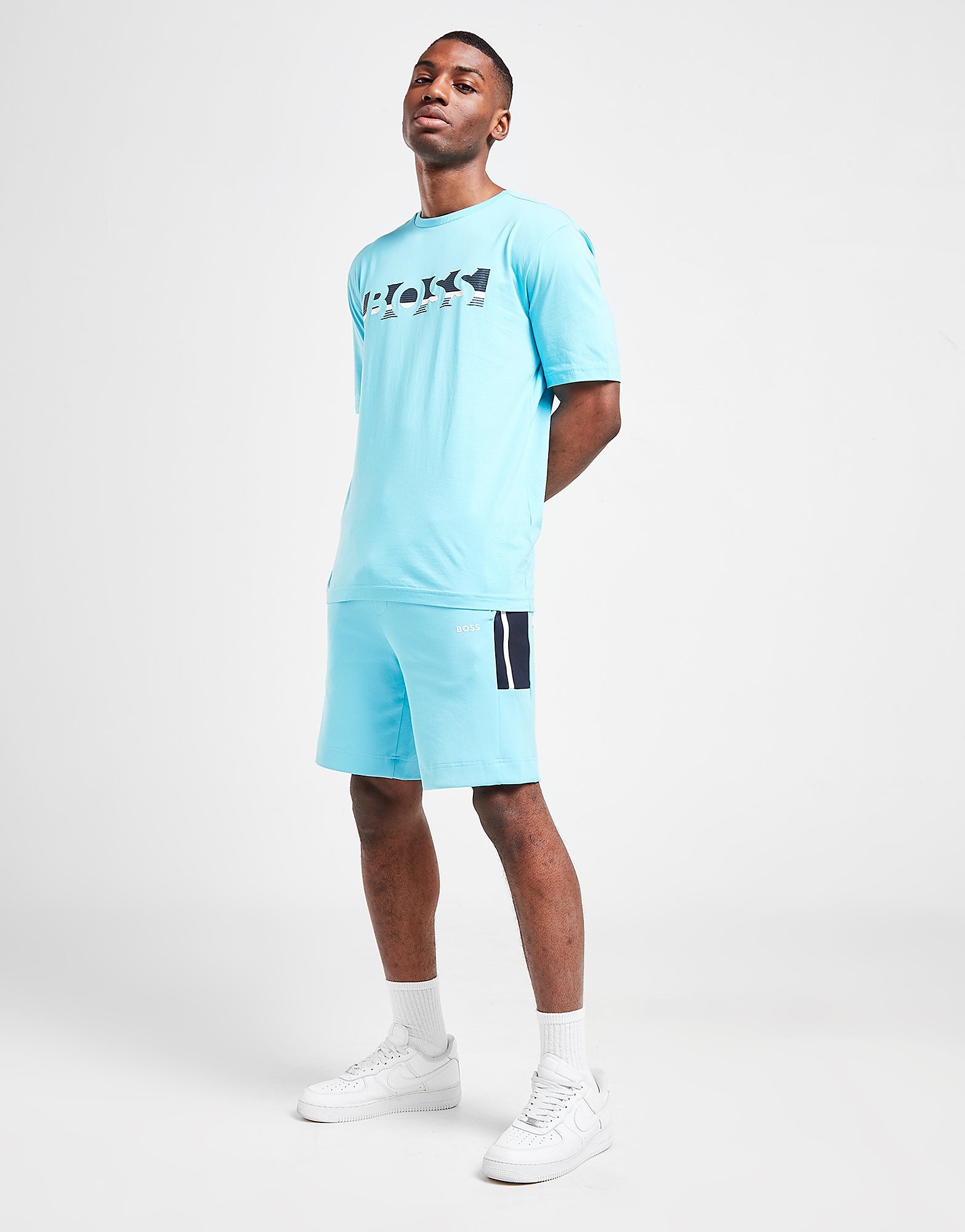 

BOSS Headlo Tape Shorts - Blue - Mens, Blue