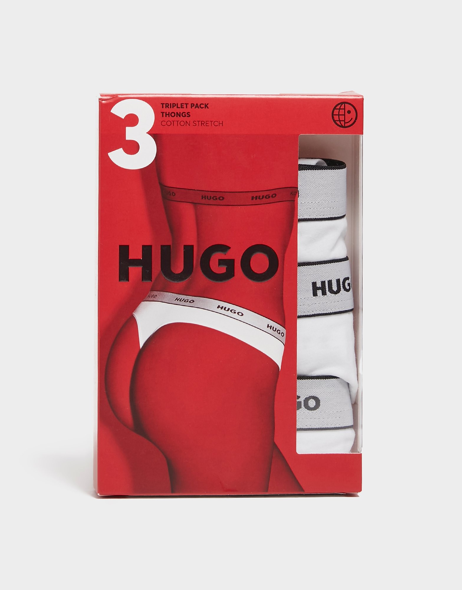 

HUGO 3 Pack Thong - White - Womens, White