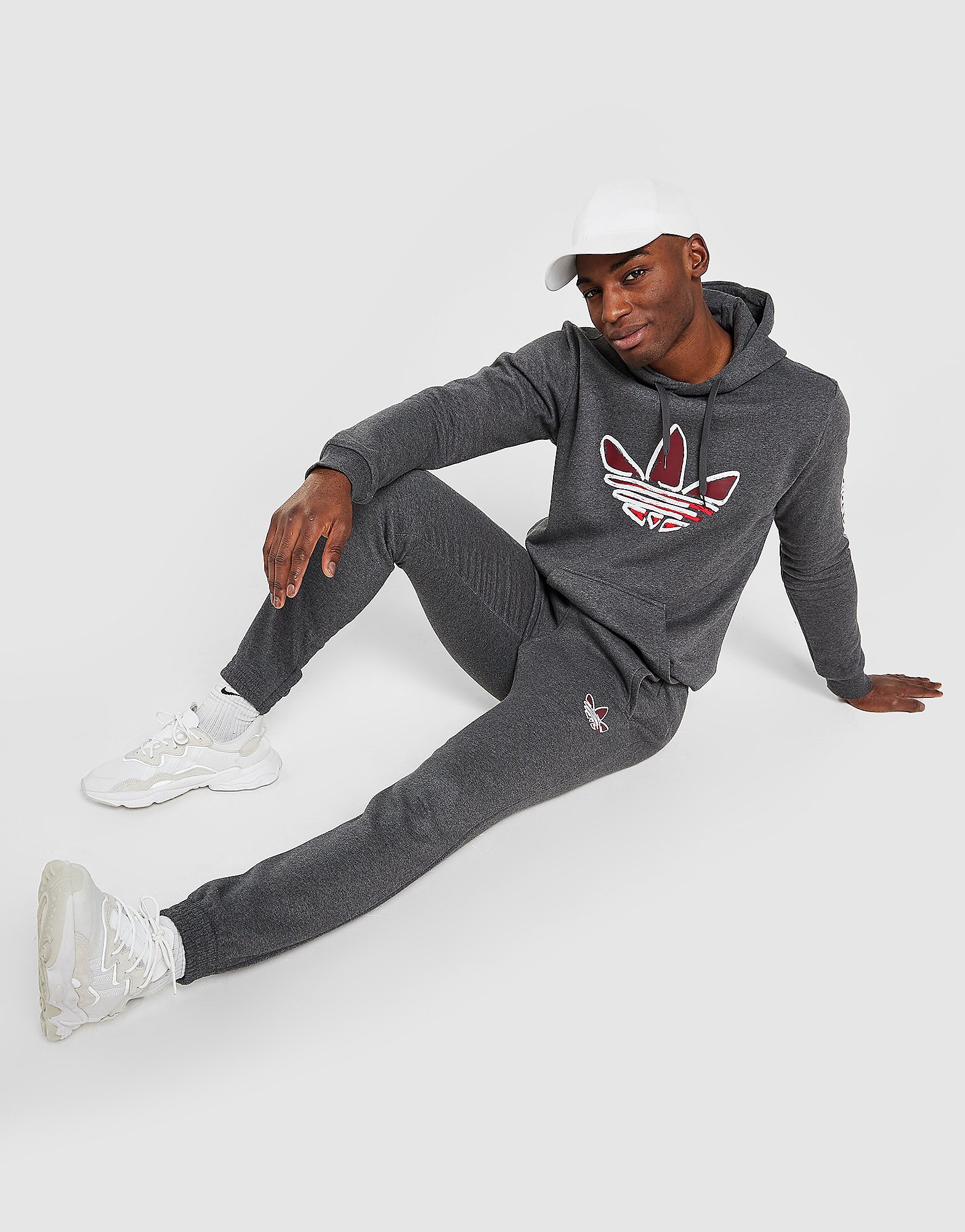 

adidas Originals Trefoil Drawn Joggers - Only at JD - Grey - Mens, Grey