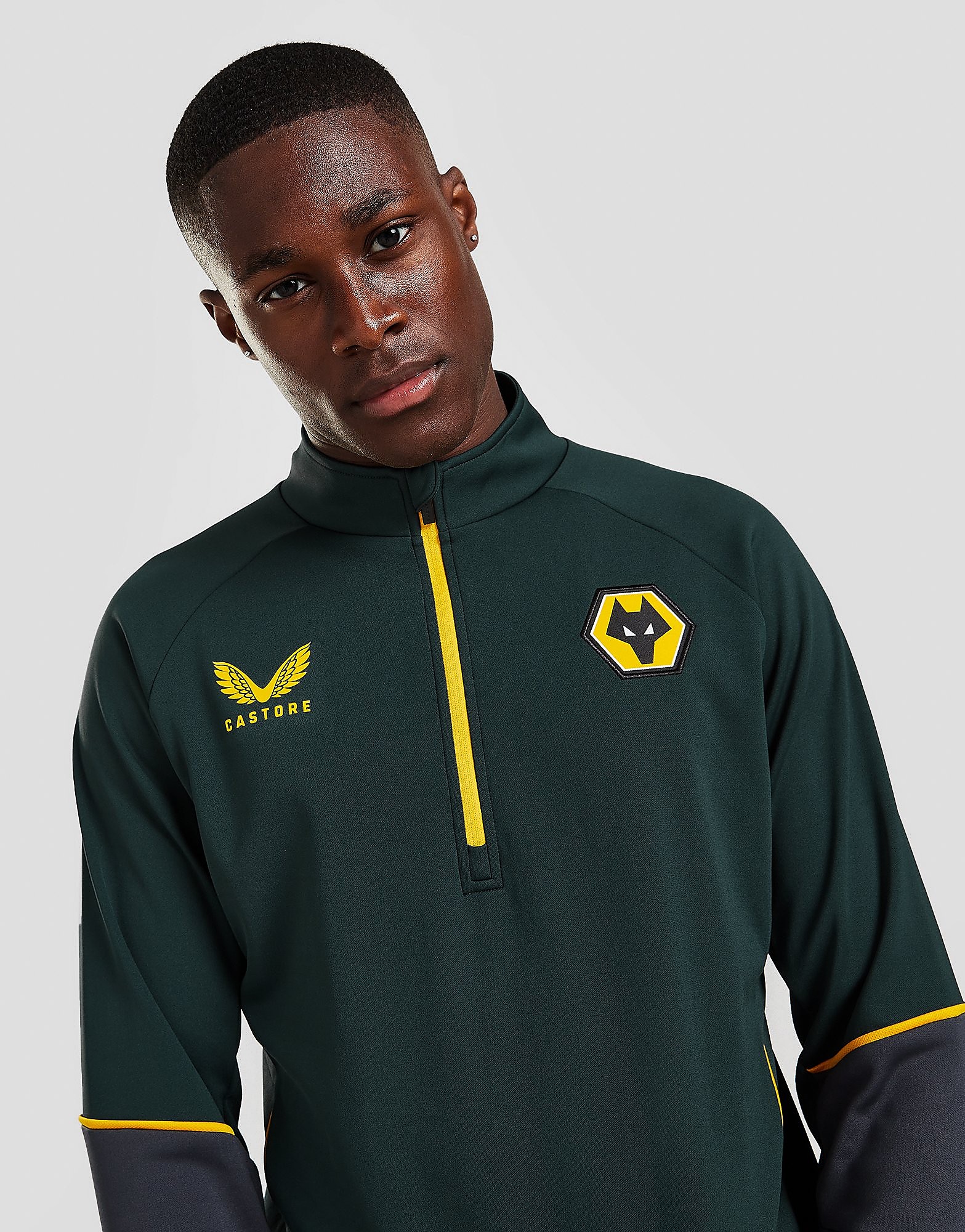 

Castore Wolverhampton Wanderers 21/22 Training 1/4 Zip Top - Green - Mens, Green