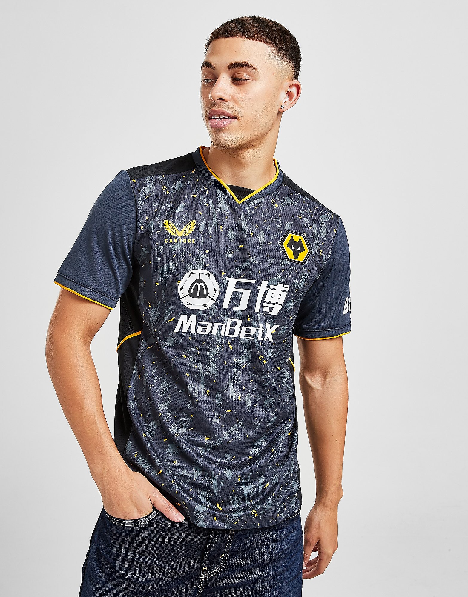 

Castore Wolverhampton Wanderers FC 2021/22 Away Shirt - Black - Mens, Black