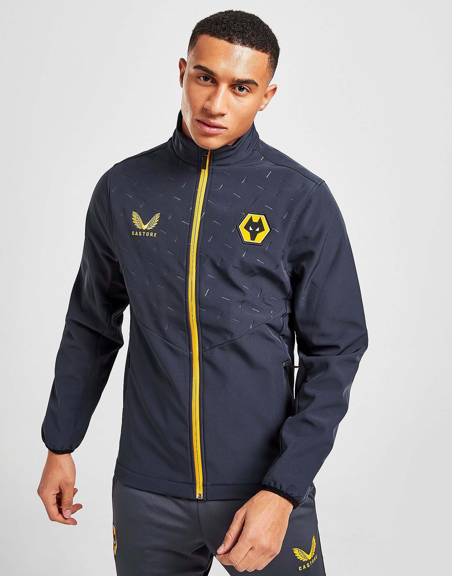 Castore Wolverhampton Wanderers FC Travel Jacket - Grey - Mens, Grey