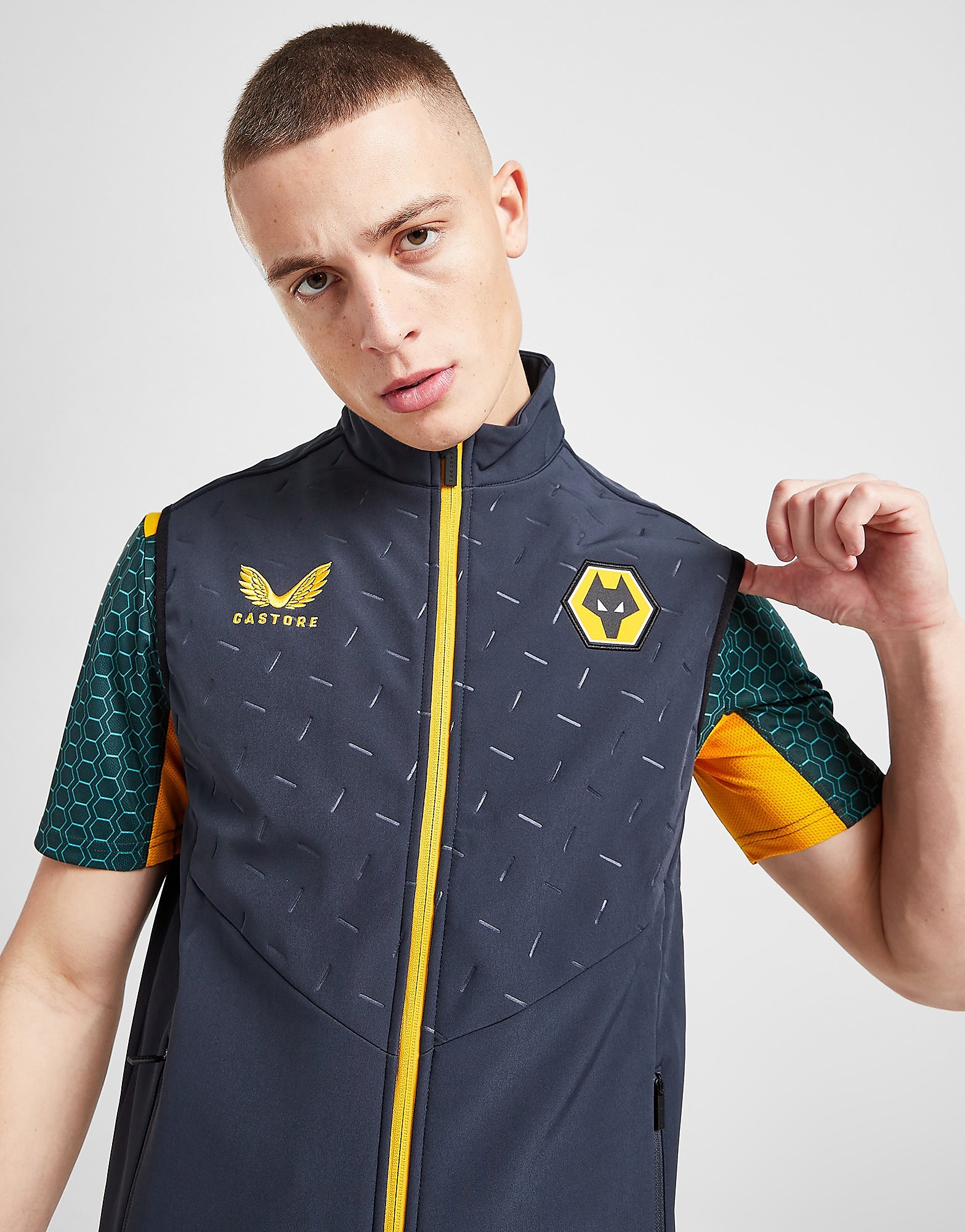 

Castore Wolverhampton Wanderers FC Travel Gilet - Grey - Mens, Grey