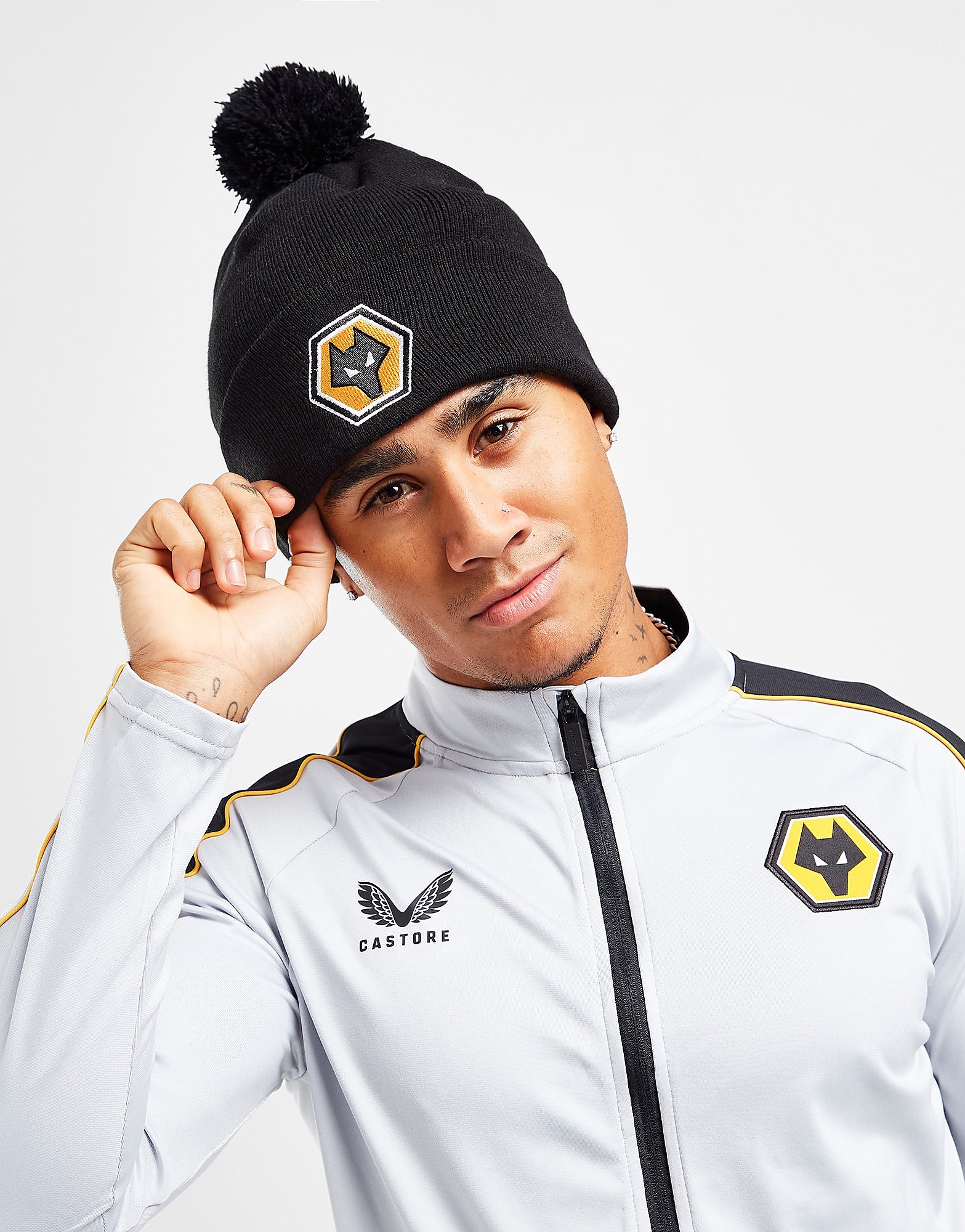 

Castore Wolverhampton Wanderers FC Premium Bobble Hat - Black - Womens, Black