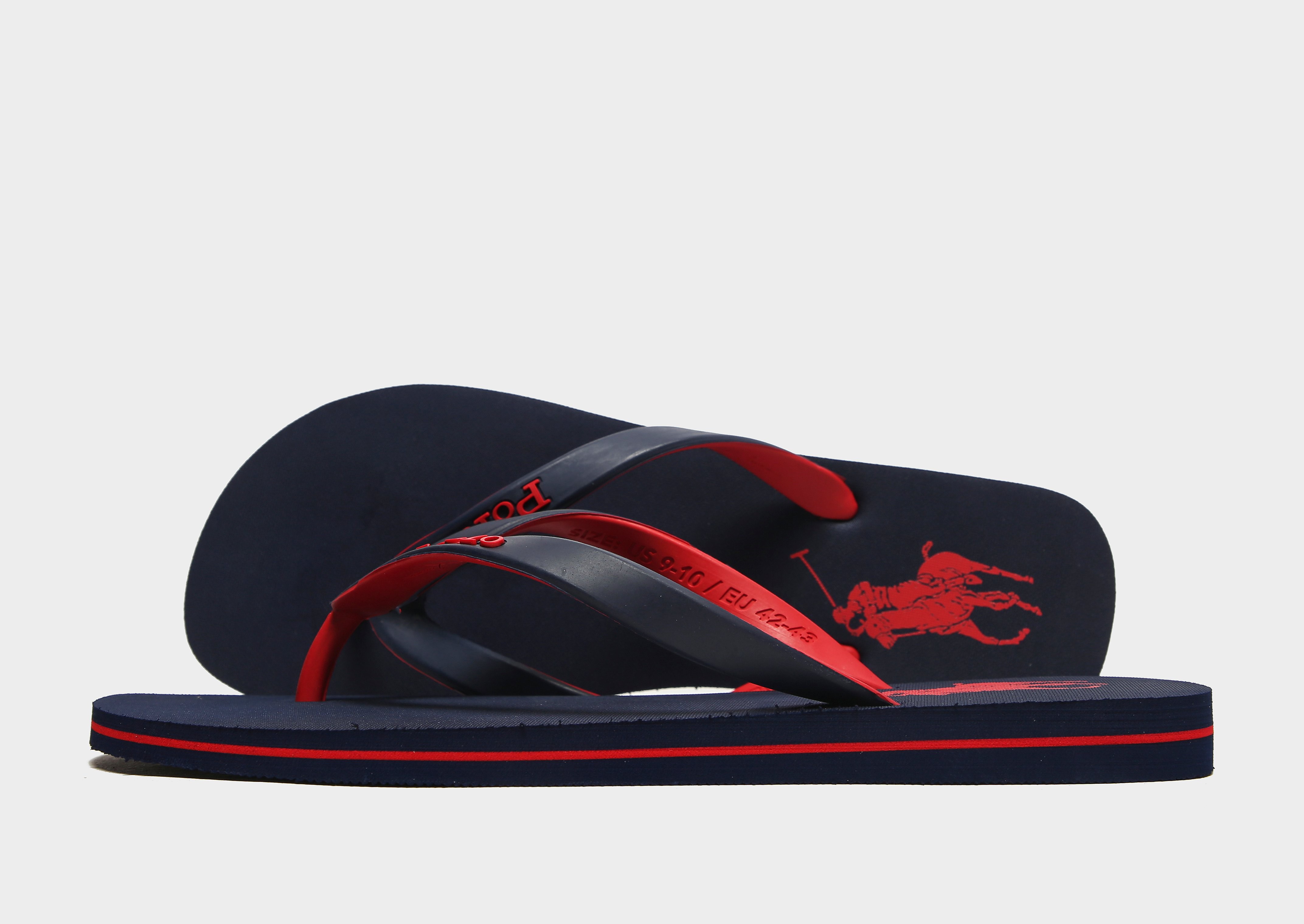 Polo Ralph Lauren Bolt Logo Flip Flops - Blue - Mens, Blue