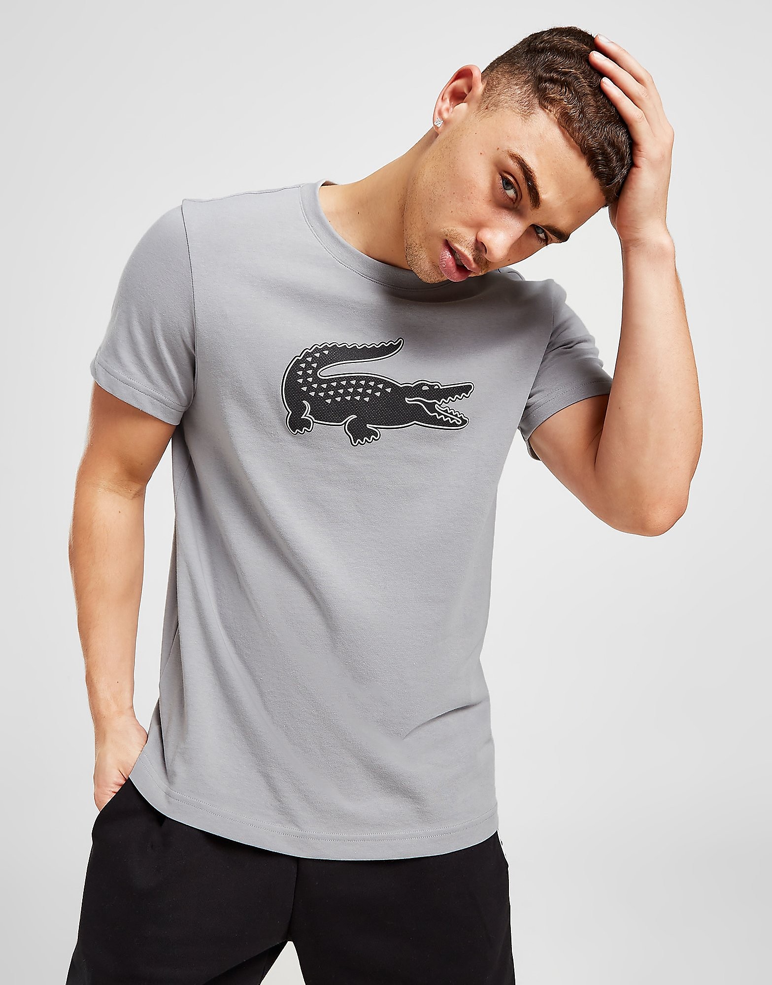 

Lacoste Big Croc T-Shirt - Only at JD - Grey, Grey