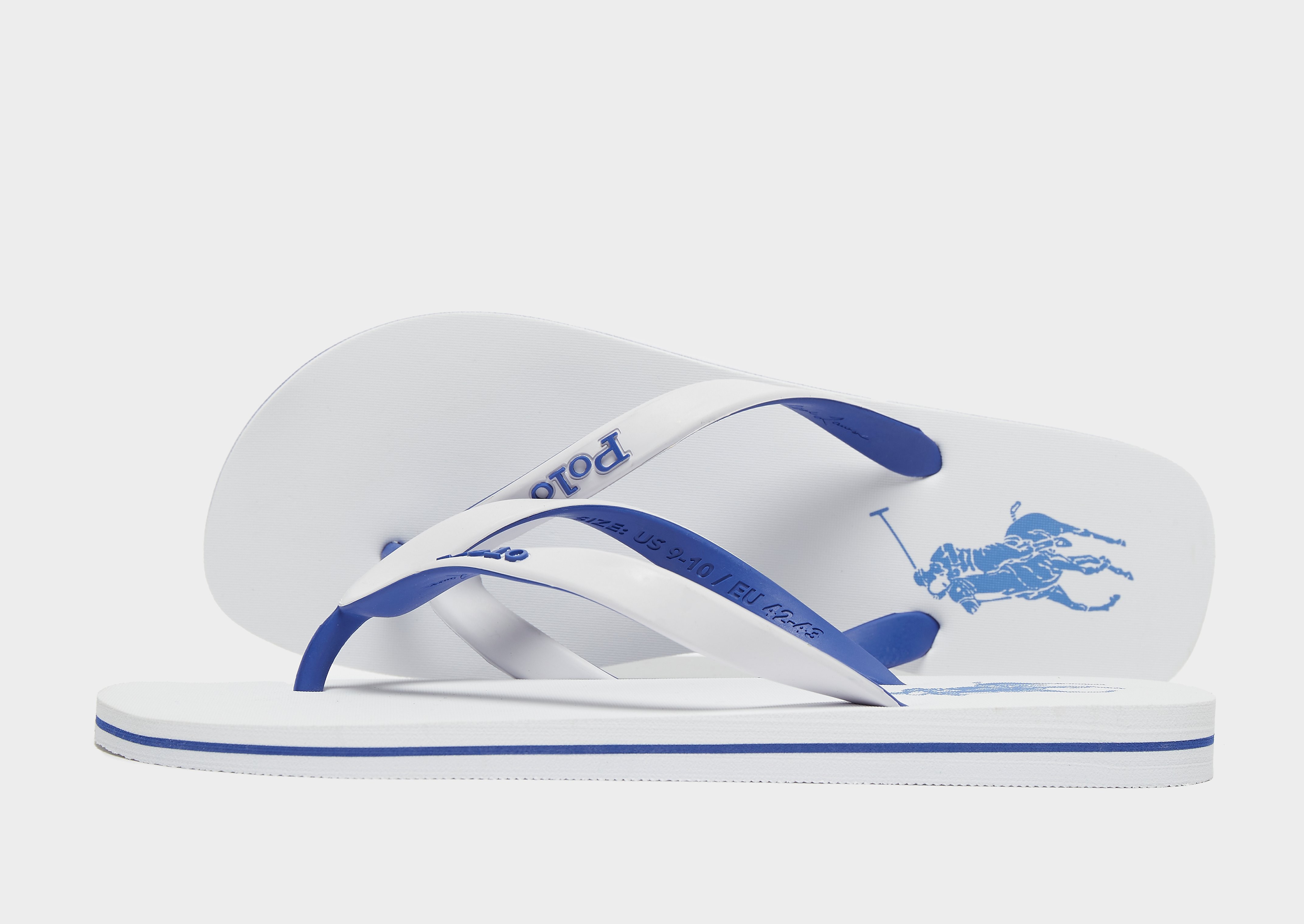 

Polo Ralph Lauren Bolt Logo Flip Flops - White - Mens, White