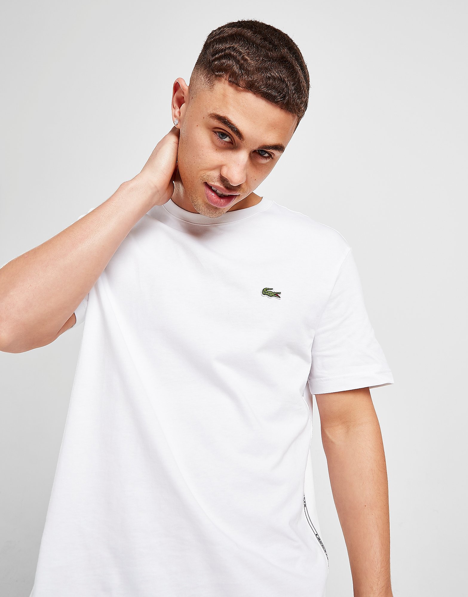 

Lacoste Logo Tape T-Shirt - White, White