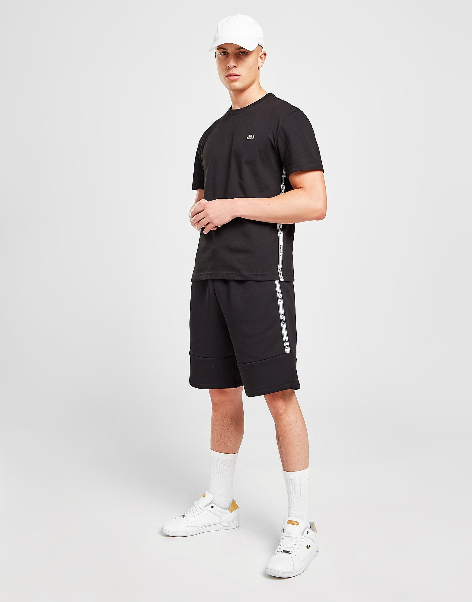 

Lacoste Fleece Tape Shorts - Black - Mens, Black