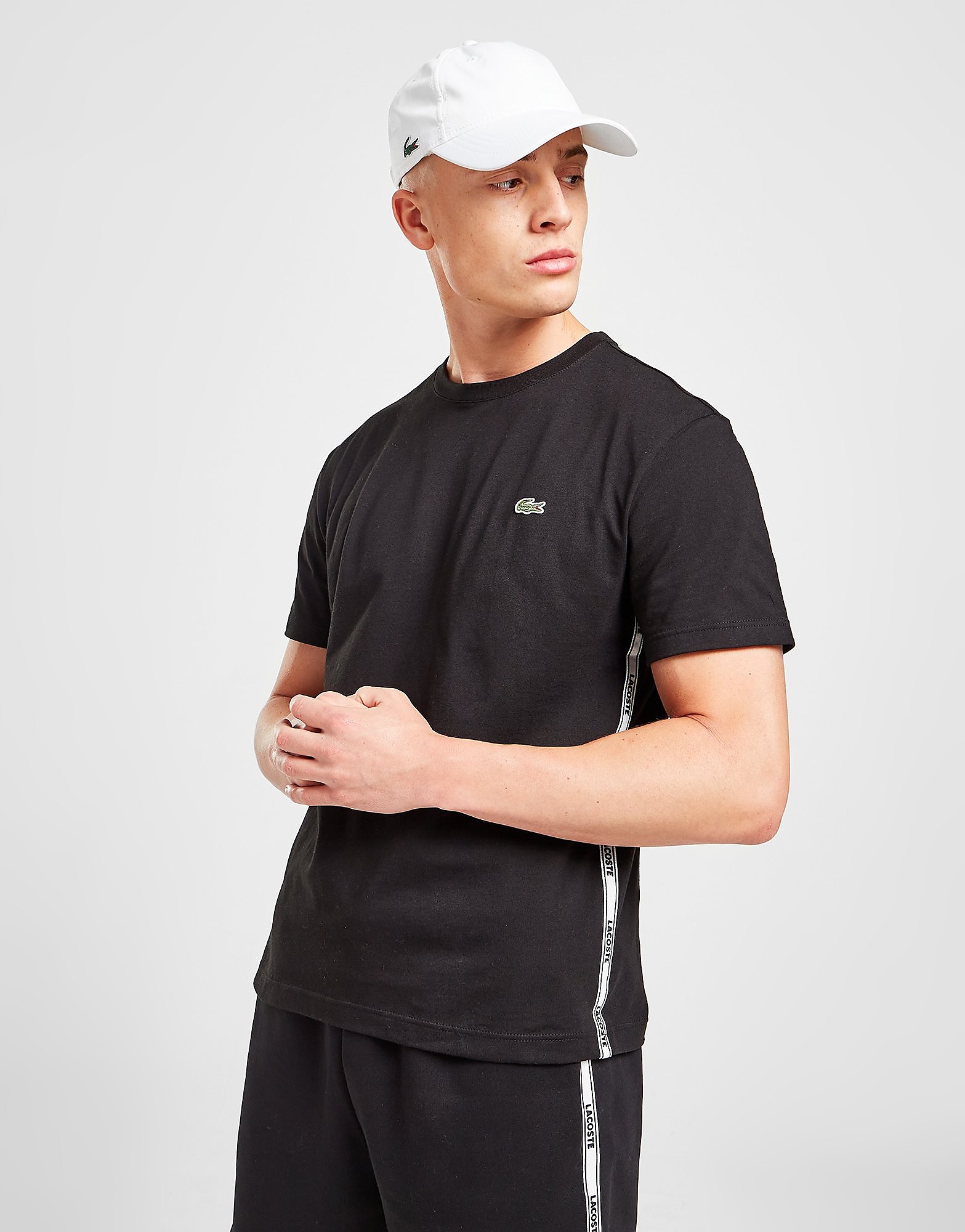 

Lacoste Logo Tape T-Shirt - Black, Black
