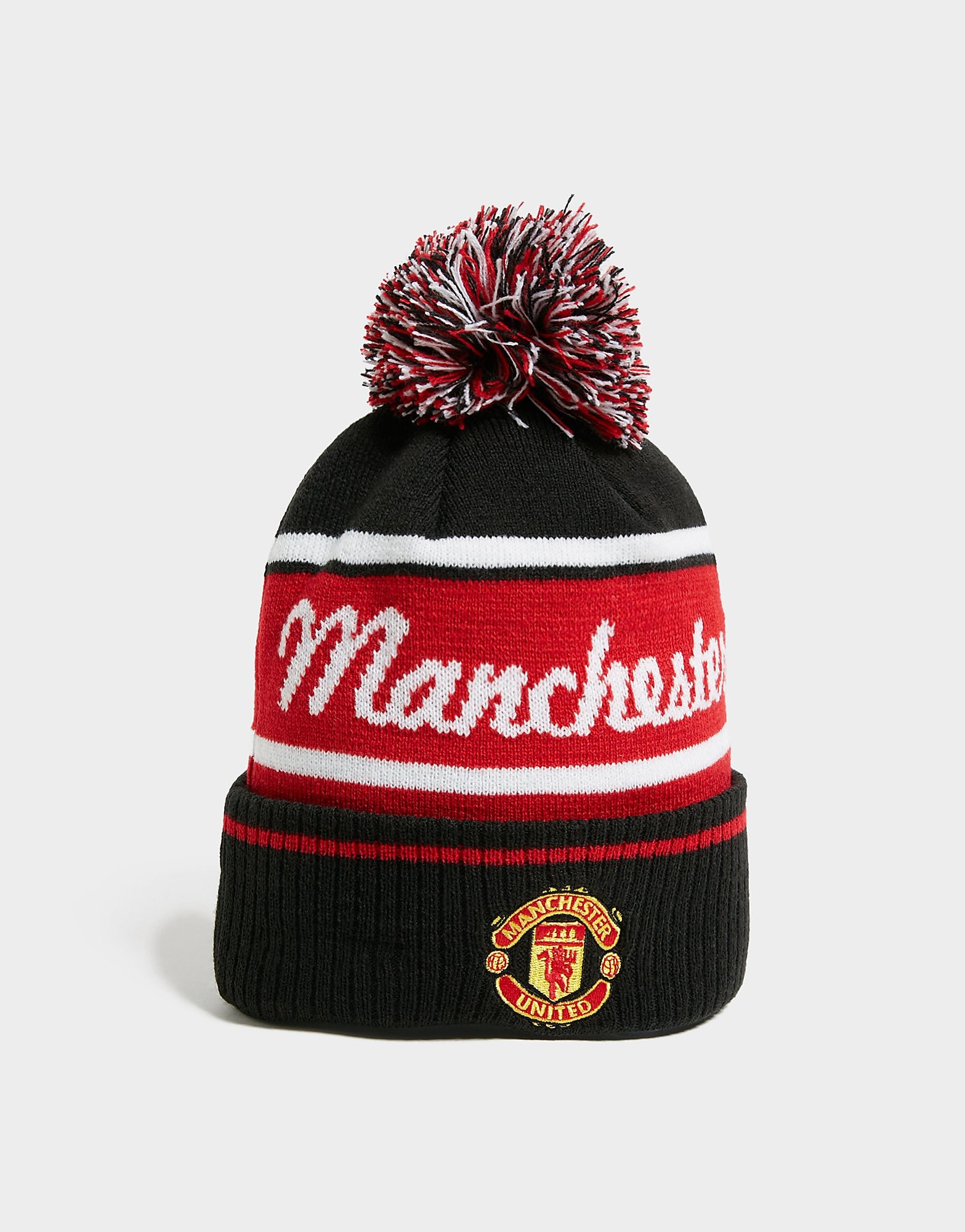 New Era Manchester United FC Pom Beanie - Black - Womens, Black