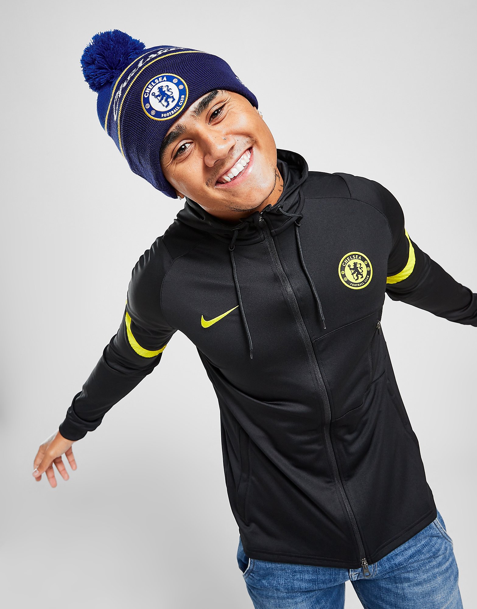 

New Era Chelsea FC Wordmark Pom Beanie - Blue - Womens, Blue