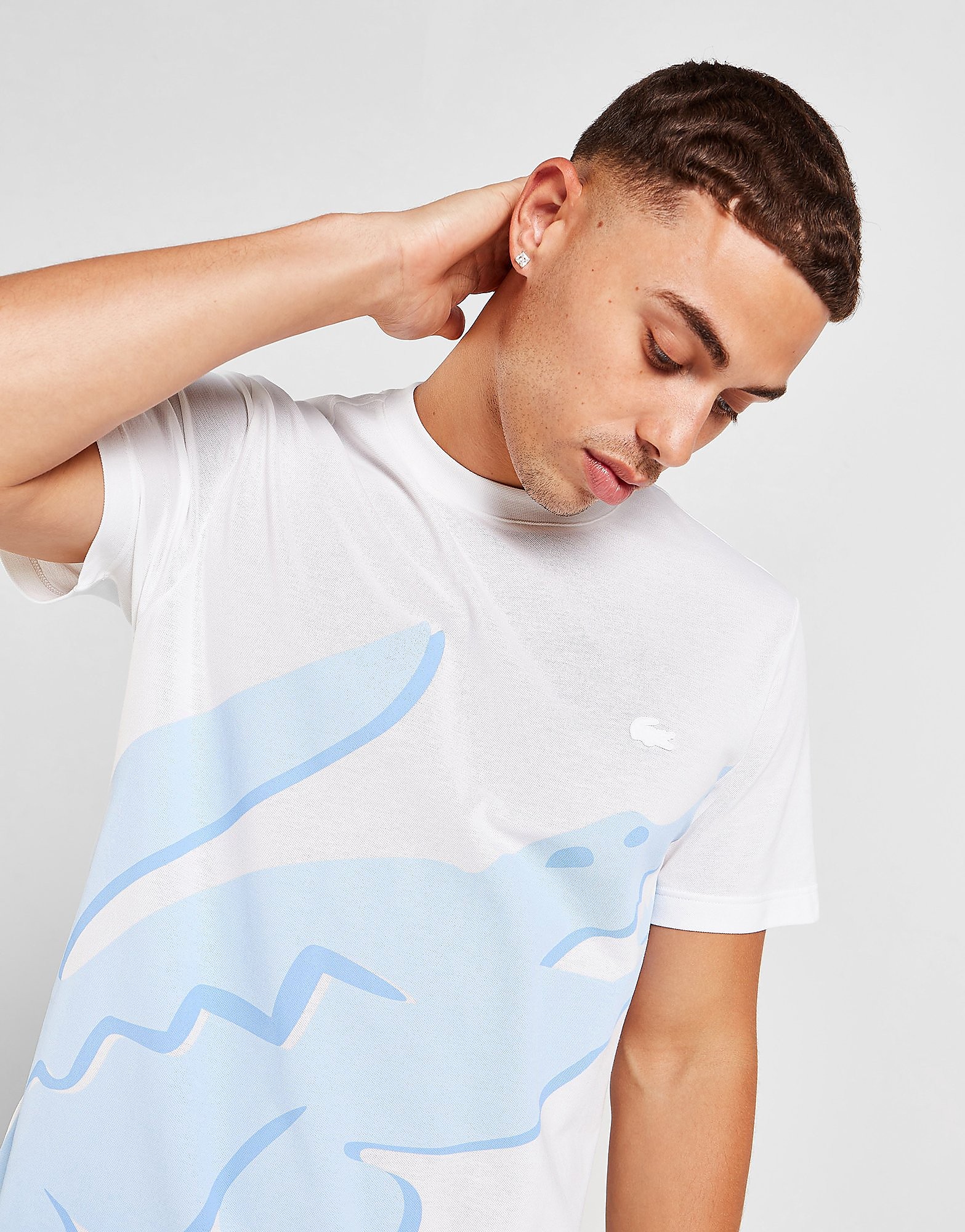 

Lacoste Oversize Croc Logo T-Shirt - White - Mens, White