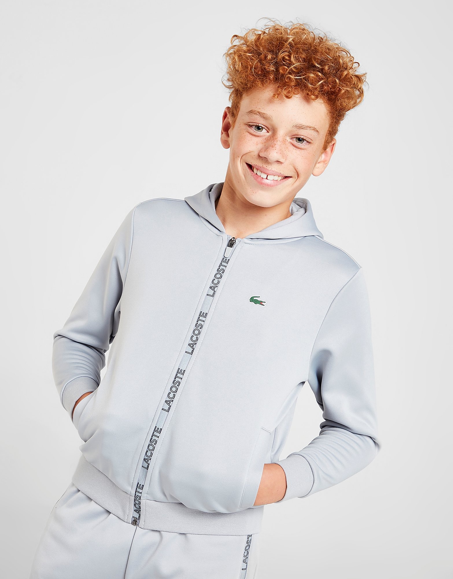 

Lacoste Poly Full Zip Hoodie Junior - Only at JD - Grey - Kids, Grey