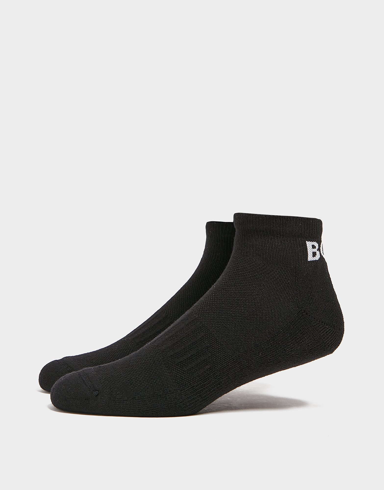

BOSS 2 Pack 1/4 Socks - Black - Mens, Black