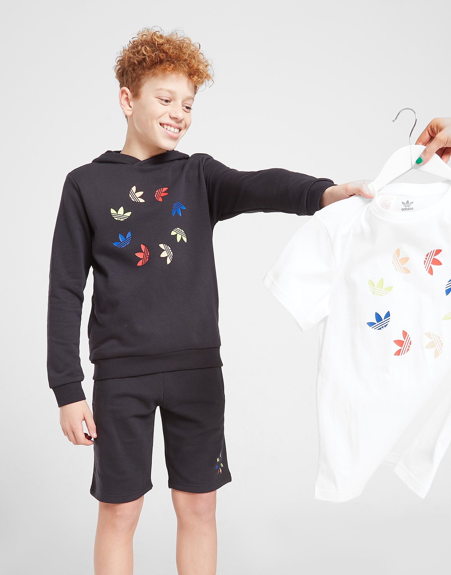 

adidas Originals Spiral Trefoil Hoodie Junior - Black - Kids, Black
