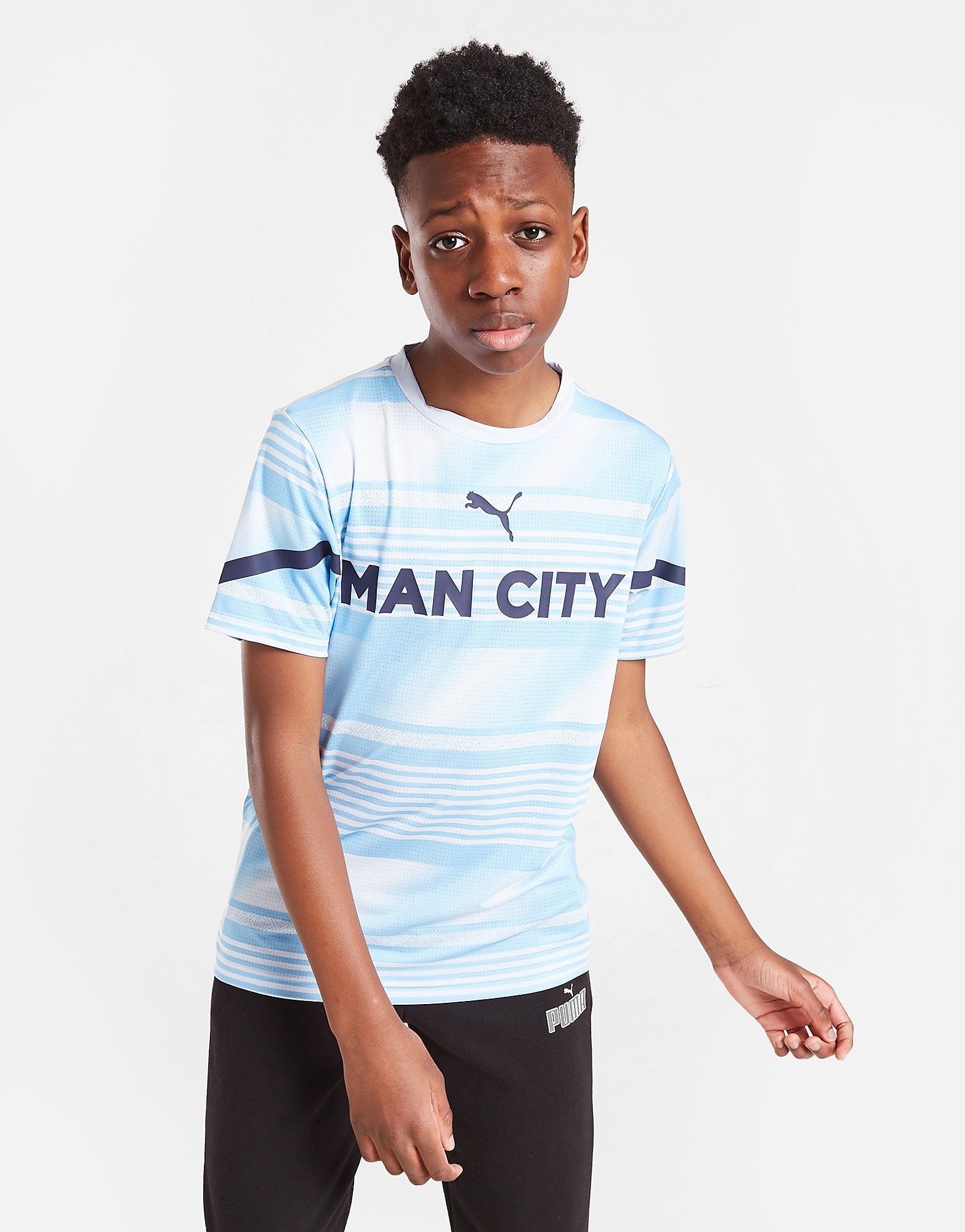 

Puma Manchester City FC Pre Match Shirt Junior - Blue - Kids, Blue