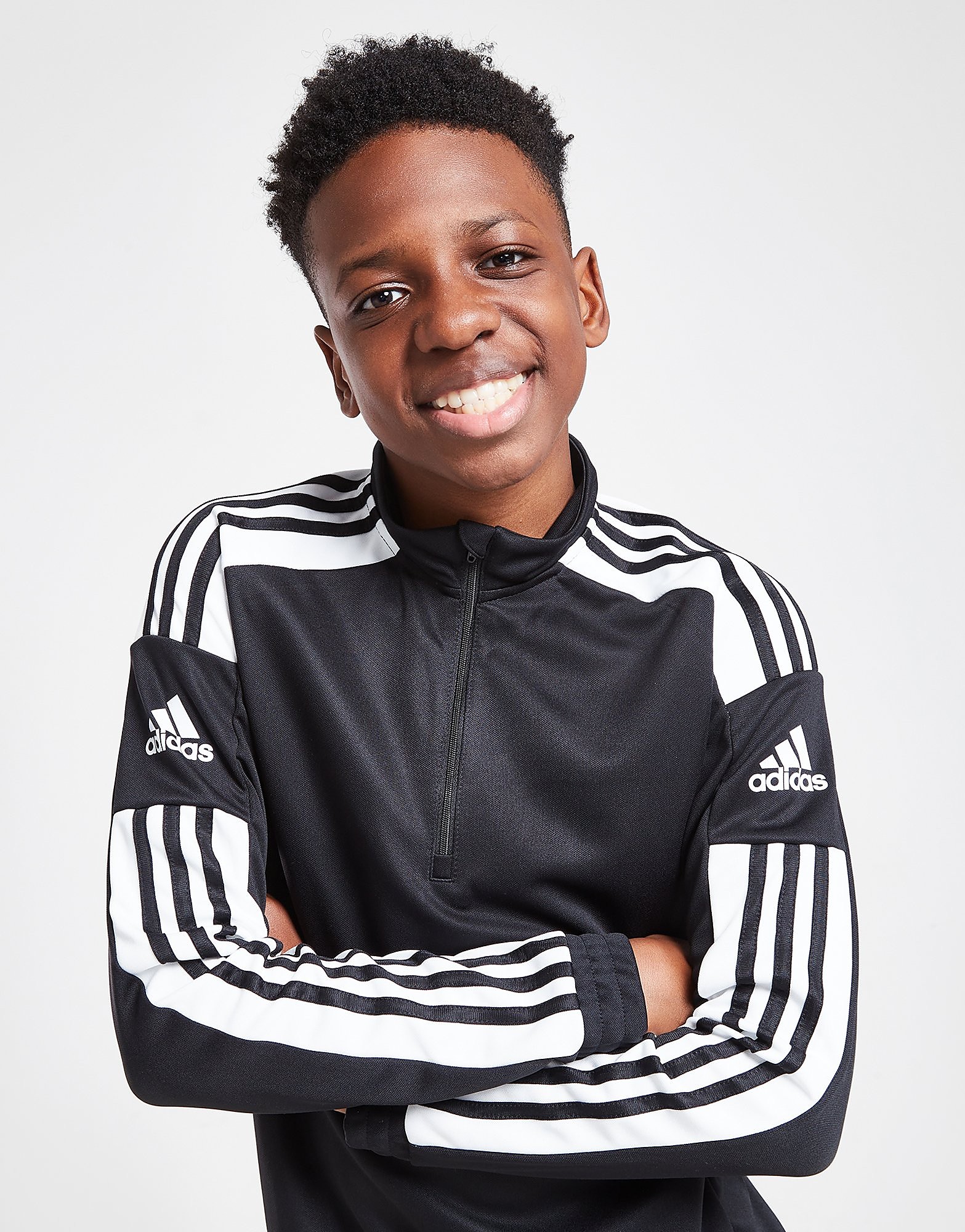 

adidas Squadra21 Training 1/4 Zip Top Junior - Black / White - Kids, Black / White