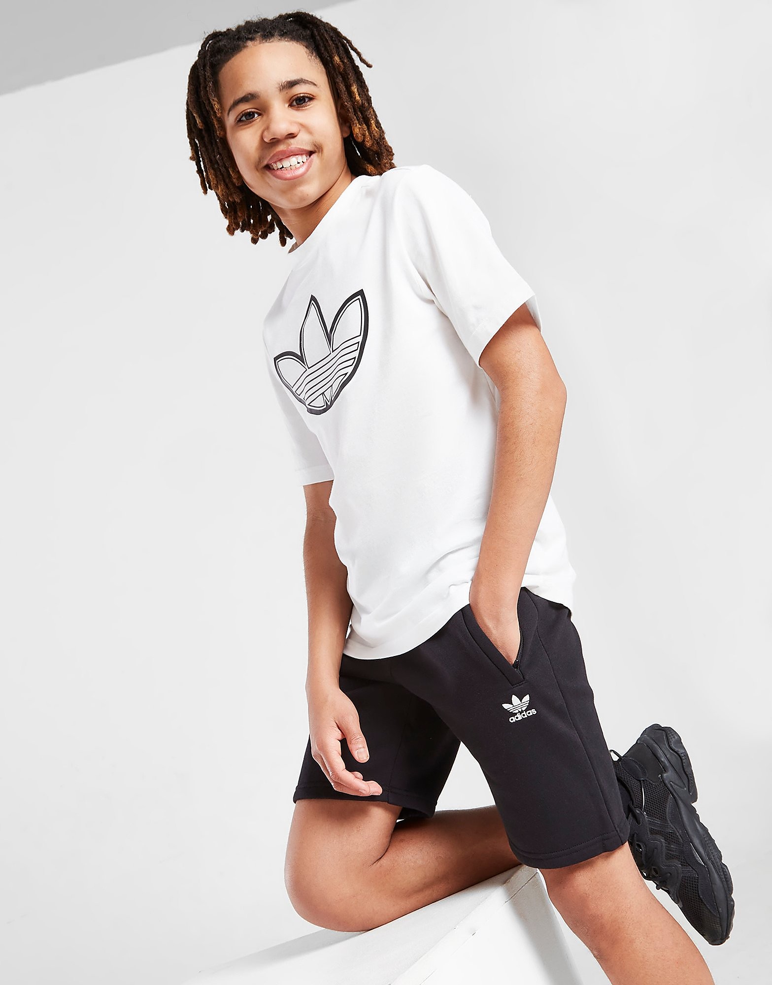 

adidas Originals Trefoil Essentials Shorts Junior - Black - Kids, Black