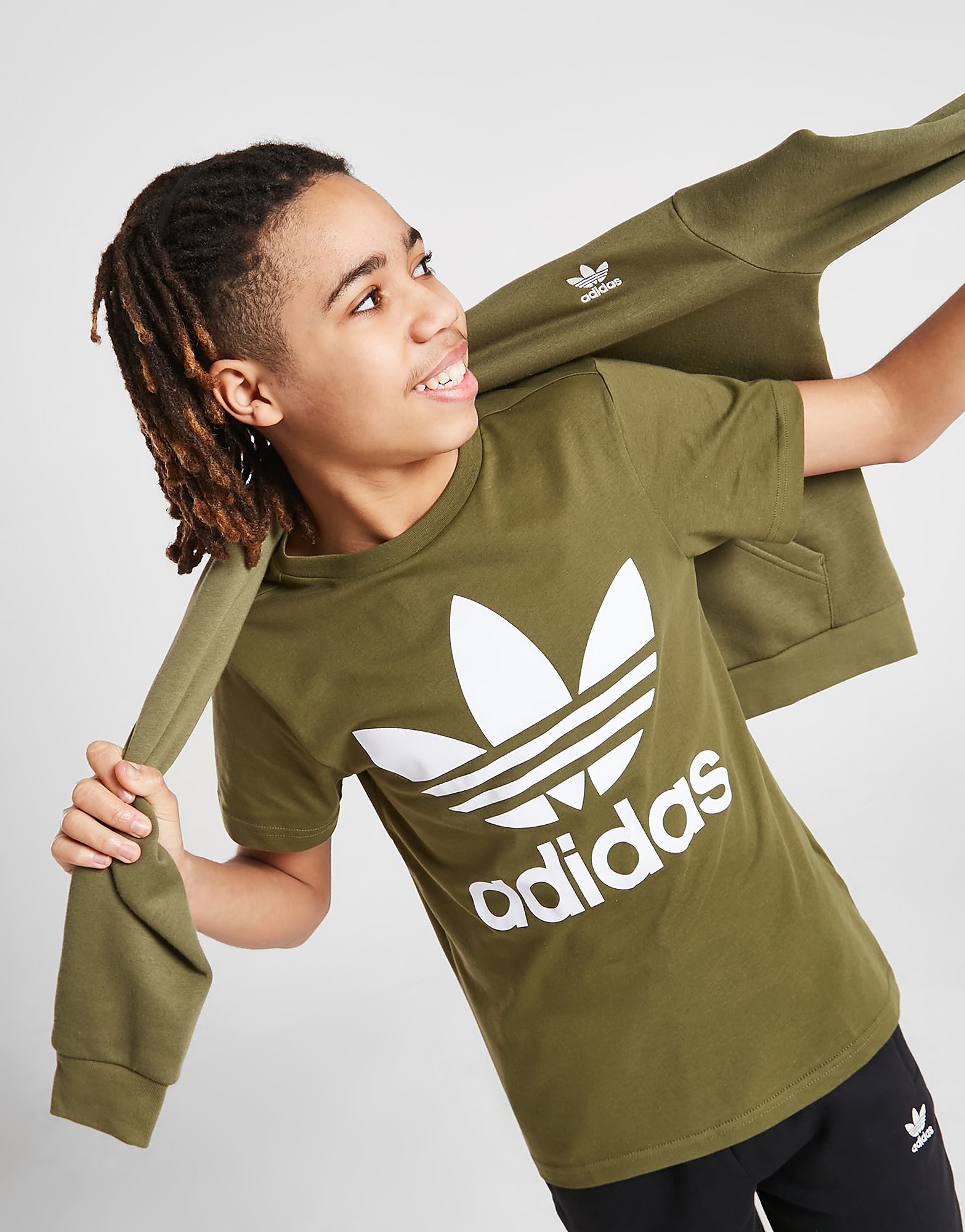 

adidas Originals Large Logo Trefoil T-Shirt Junior - Green - Kids, Green