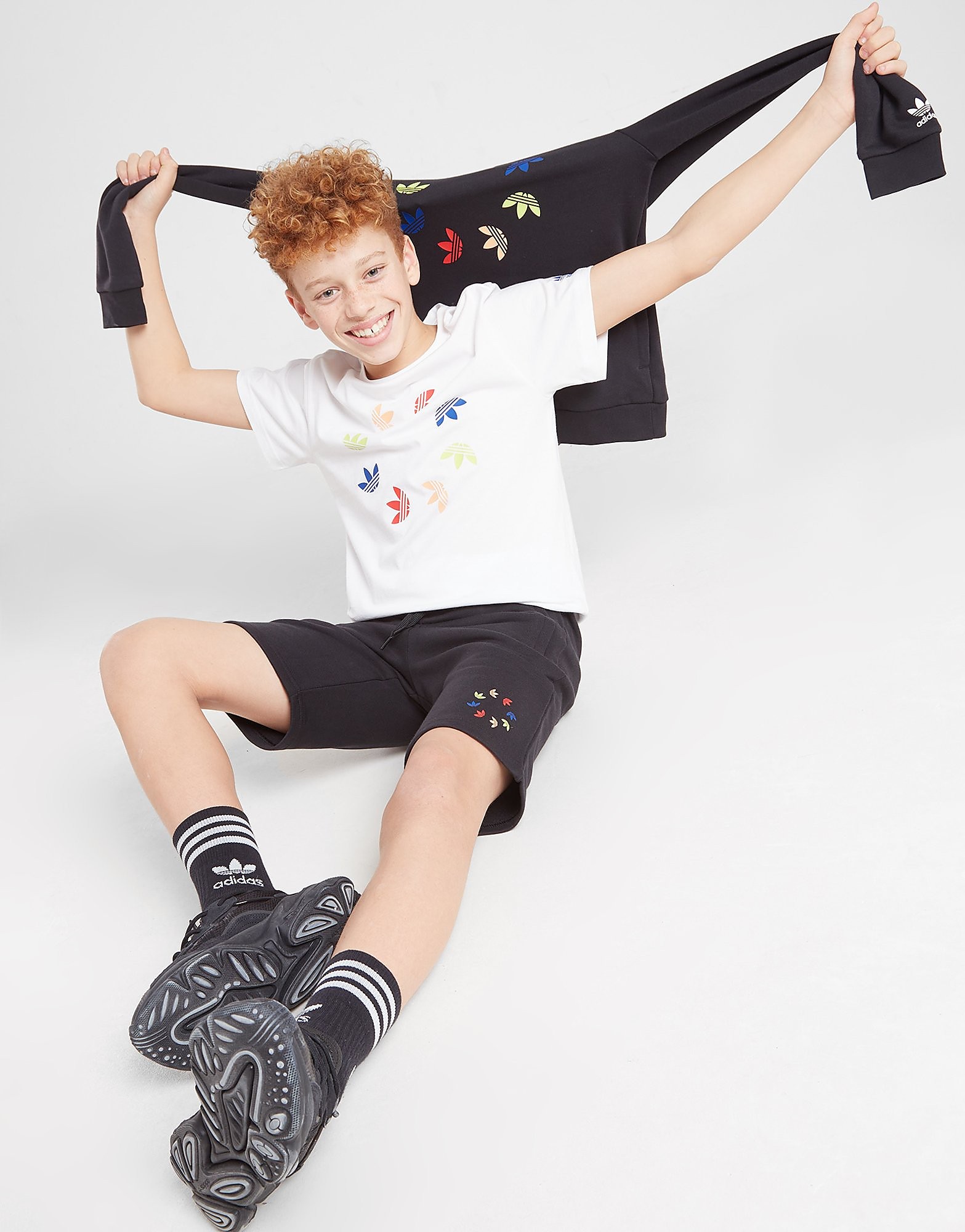 

adidas Originals Spiral Trefoil T-Shirt Junior - WHITE - Kids, WHITE