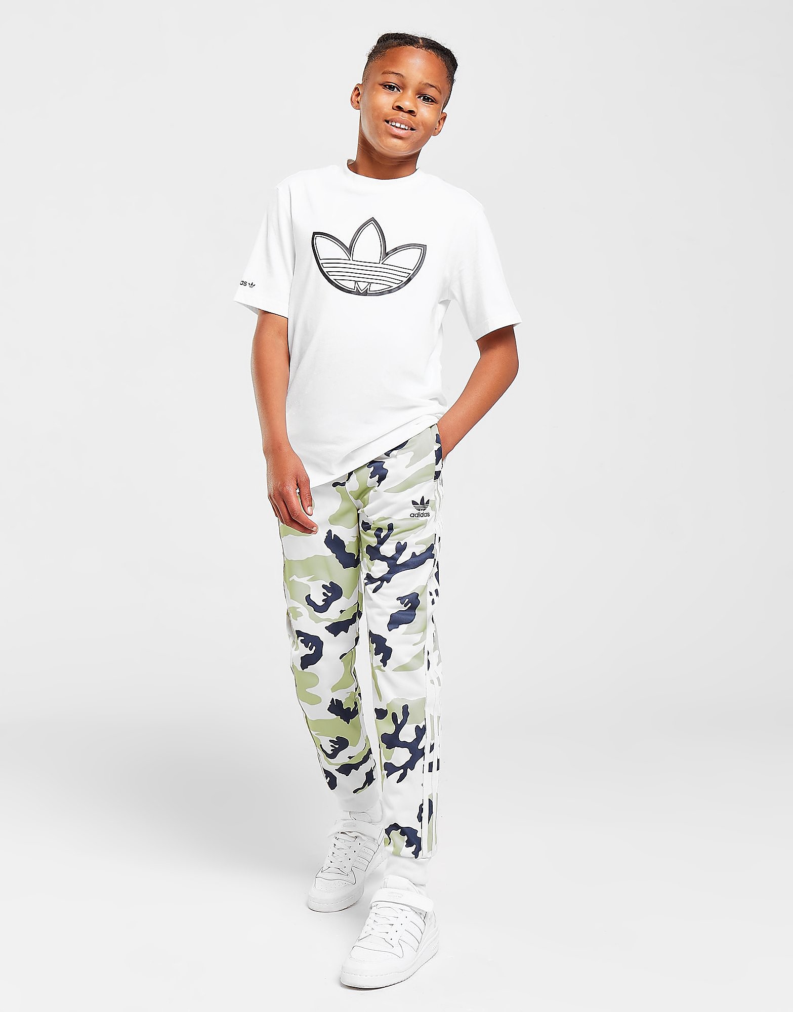

adidas Originals SST Camo Track Pants Junior - Orbit Grey / Magic Lime / Shadow Navy - Kids, Orbit Grey / Magic Lime / Shadow Navy