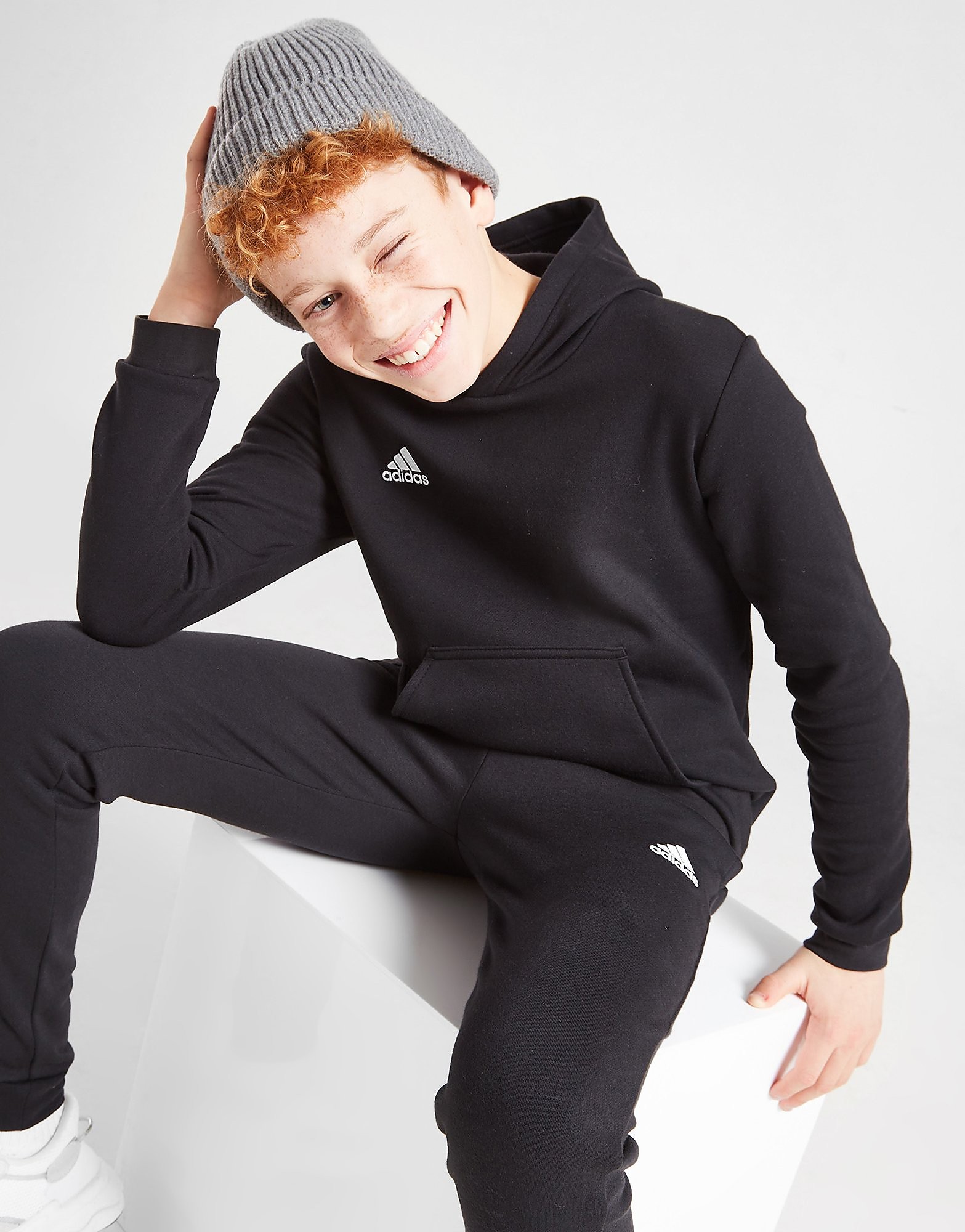 

adidas Entrada 22 Overhead Hoodie Junior - Black - Kids, Black