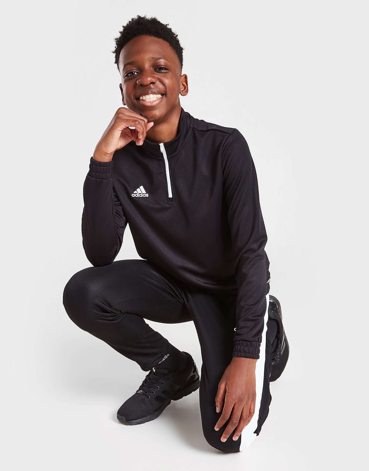 

adidas Entrada 22 1/4 Zip Top Junior - Black - Kids, Black