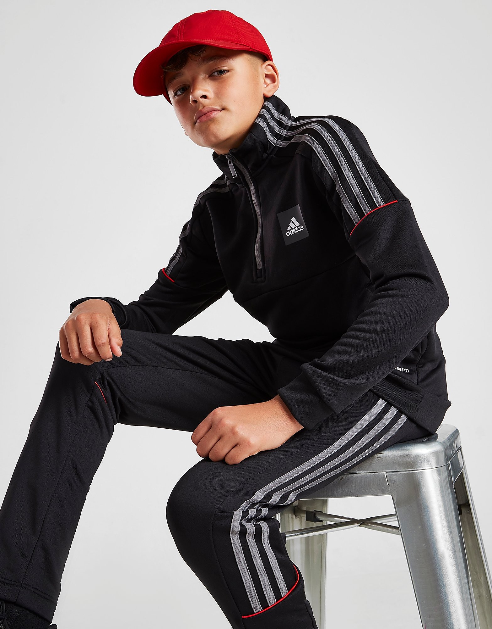 adidas Match 1/4 Zip Top Junior - Only at JD - Black - Kids, Black