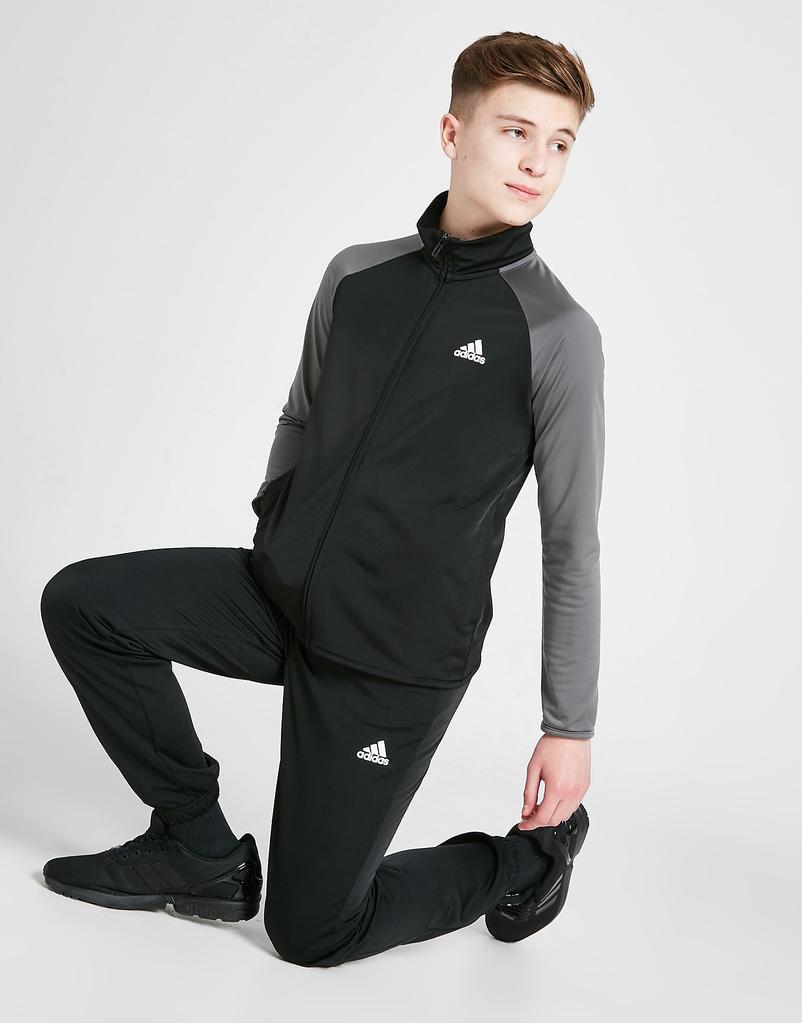 

adidas Southstand Full-Zip Tracksuit Junior - Only at JD - Black - Kids, Black