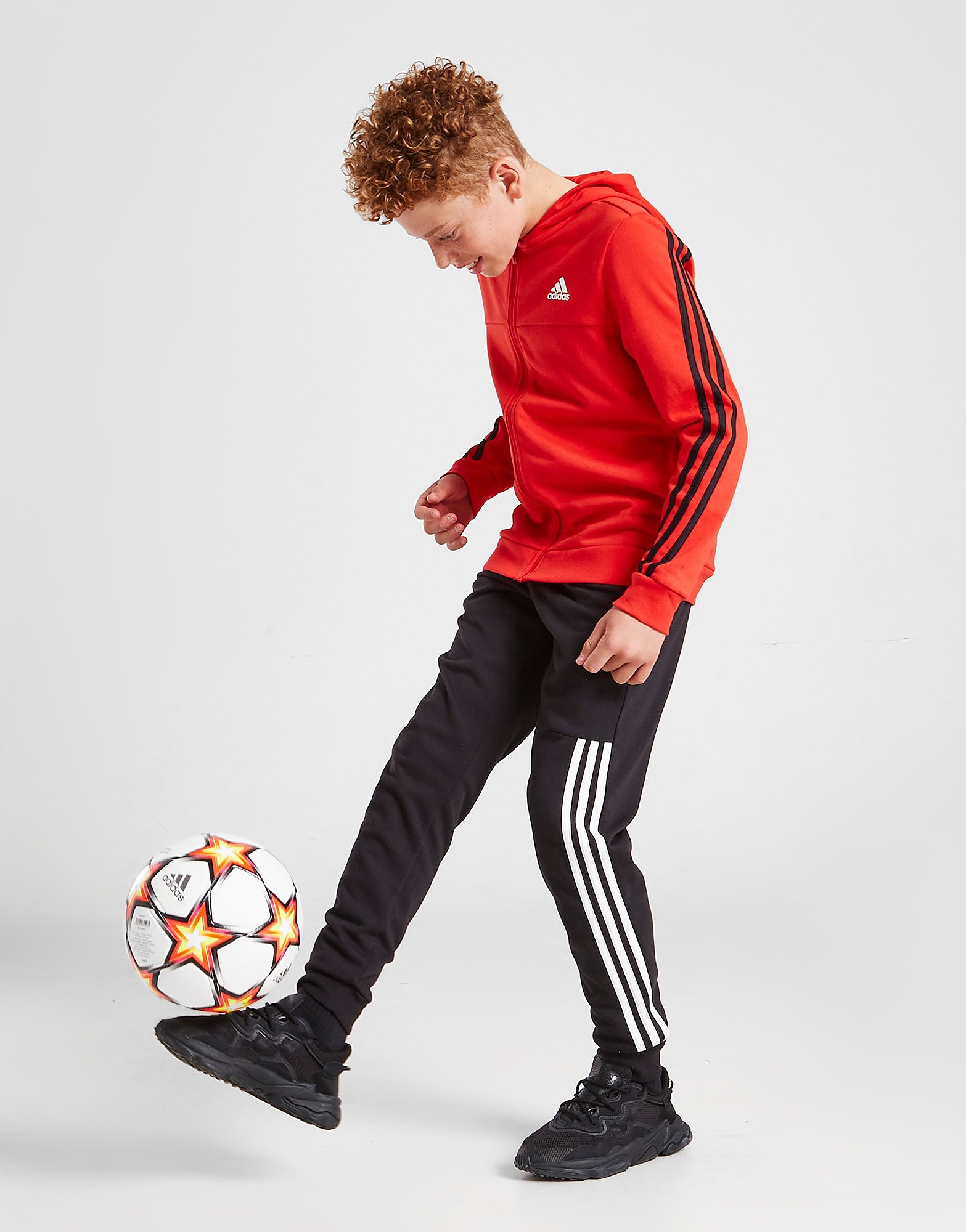

adidas Future Icon 3-Stripes Tracksuit Junior - Vivid Red / Black/Black - Kids, Vivid Red / Black/Black