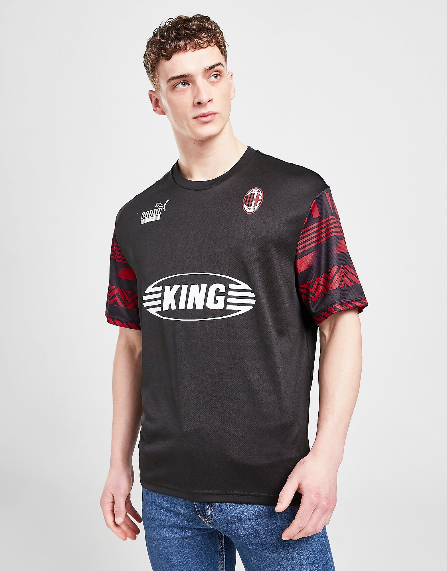 

Puma AC Milan Heritage T-Shirt - Black - Mens, Black