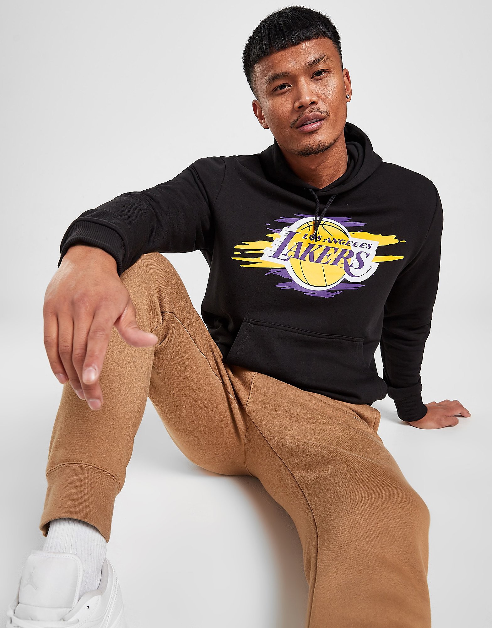 

New Era NBA Los Angeles Lakers Tear Logo Hoodie - Black - Mens, Black