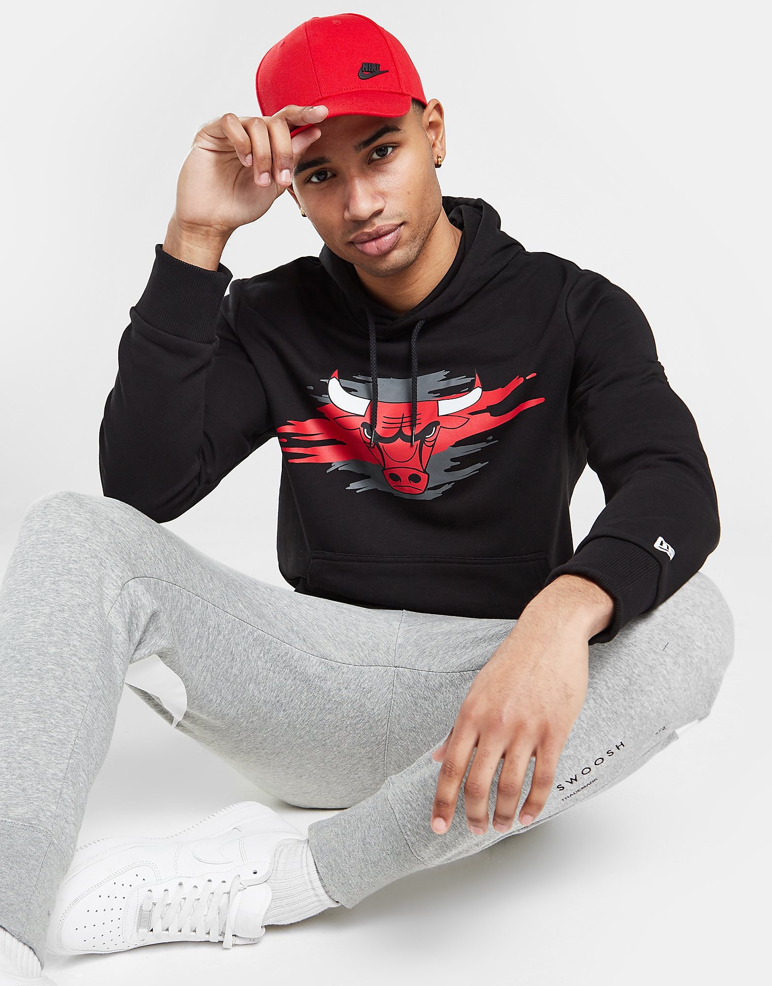 

New Era NBA Chicago Bulls Tear Logo Hoodie - Black - Mens, Black