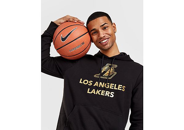 New Era NBA Los Angeles Lakers Metallic Logo Hoodie - Black - Mens, Black