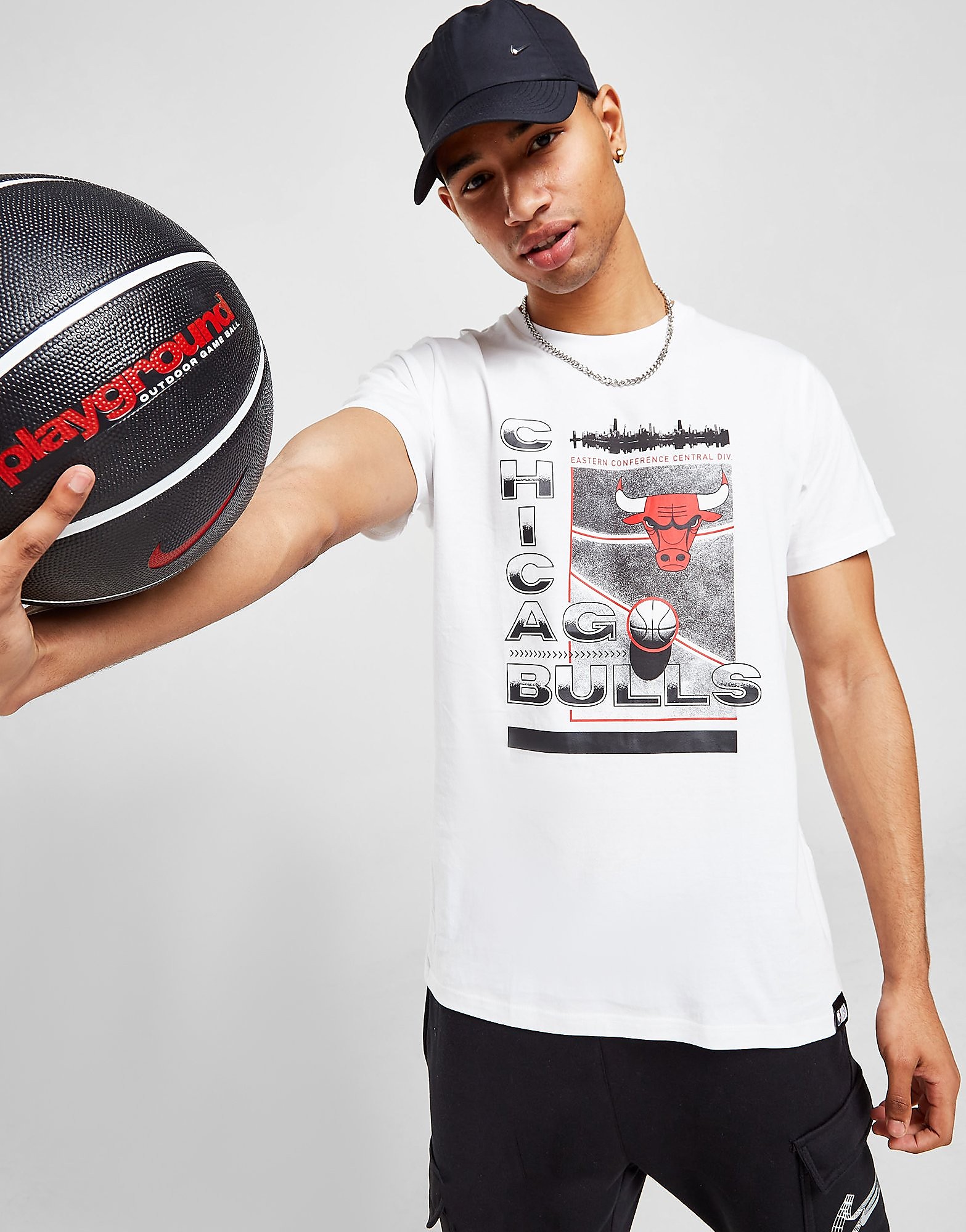 

New Era NBA Chicago Bulls Court Short Sleeve T-Shirt - White - Mens, White