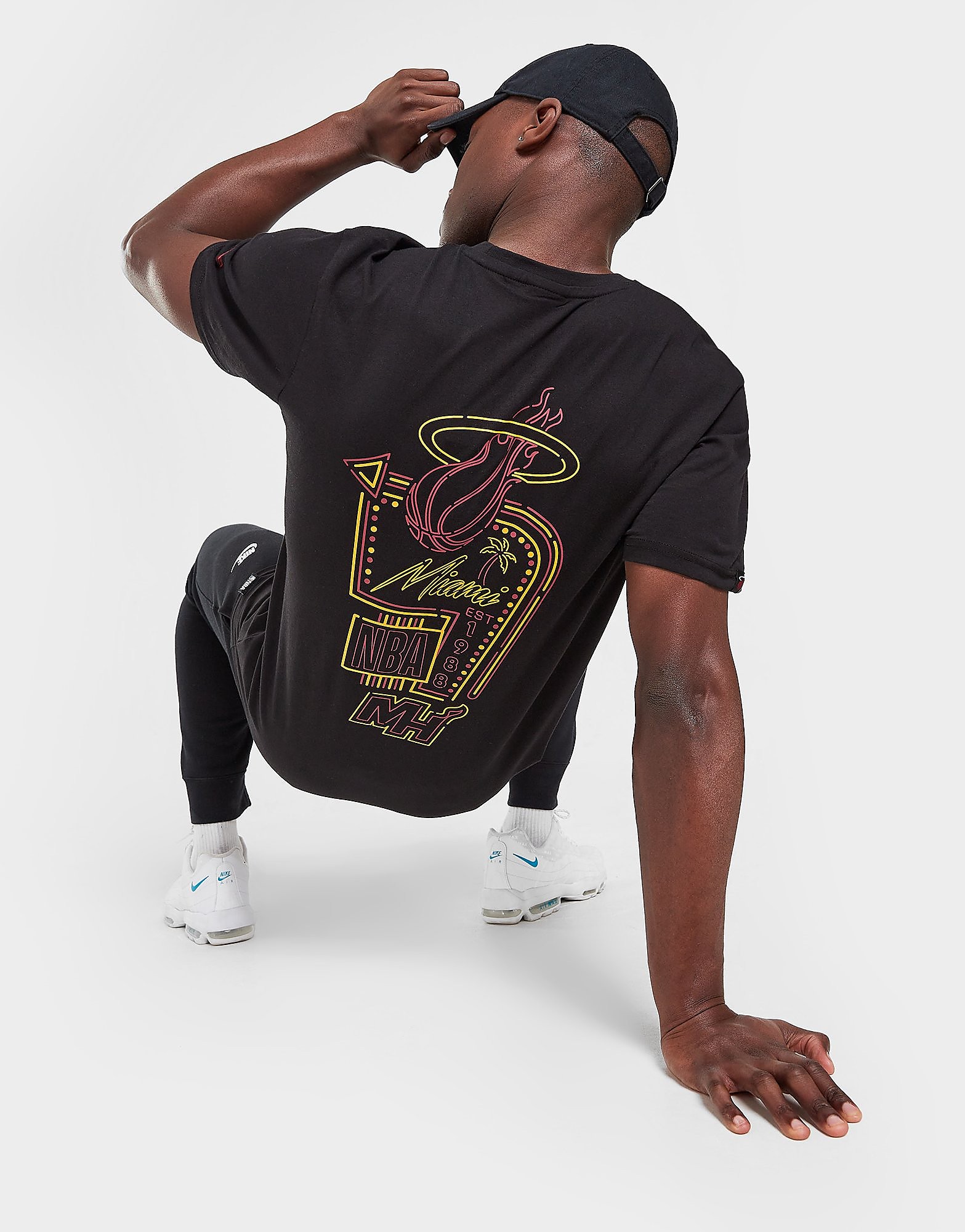 

New Era NBA Miami Heat Graphic T-Shirt - Black - Mens, Black