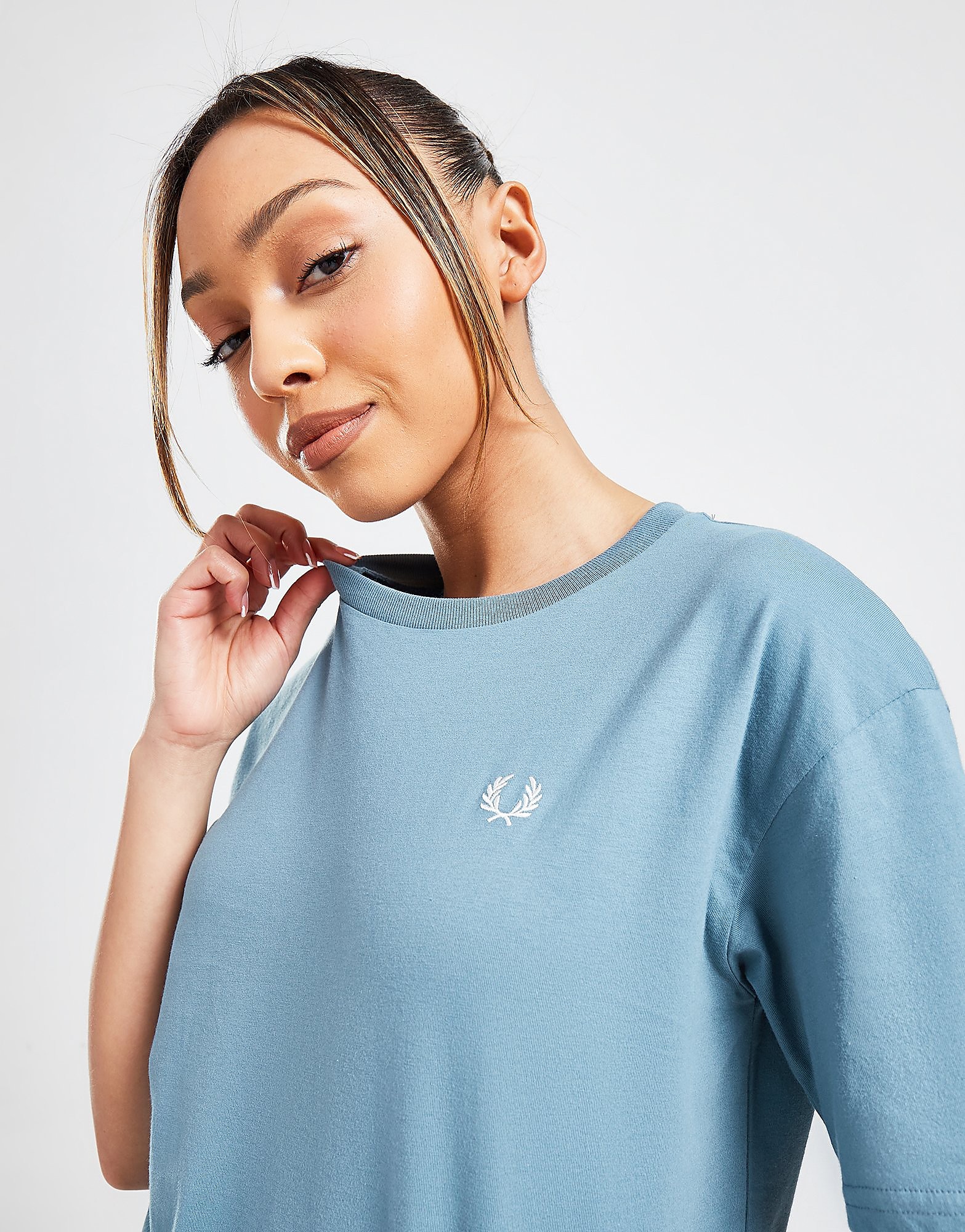 

Fred Perry Small Logo T-Shirt - Blue - Womens, Blue