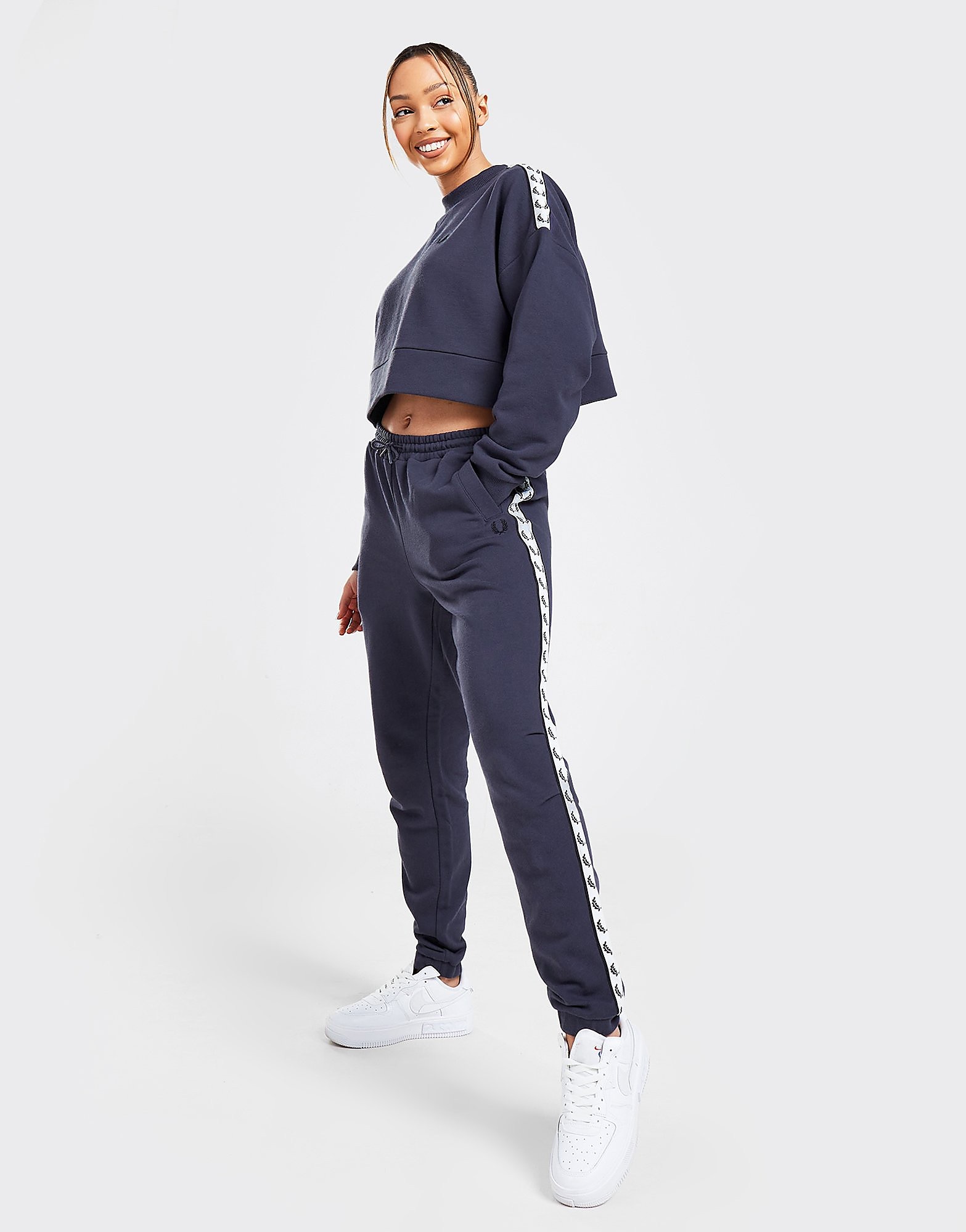 

Fred Perry Tape Joggers - Blue - Womens, Blue
