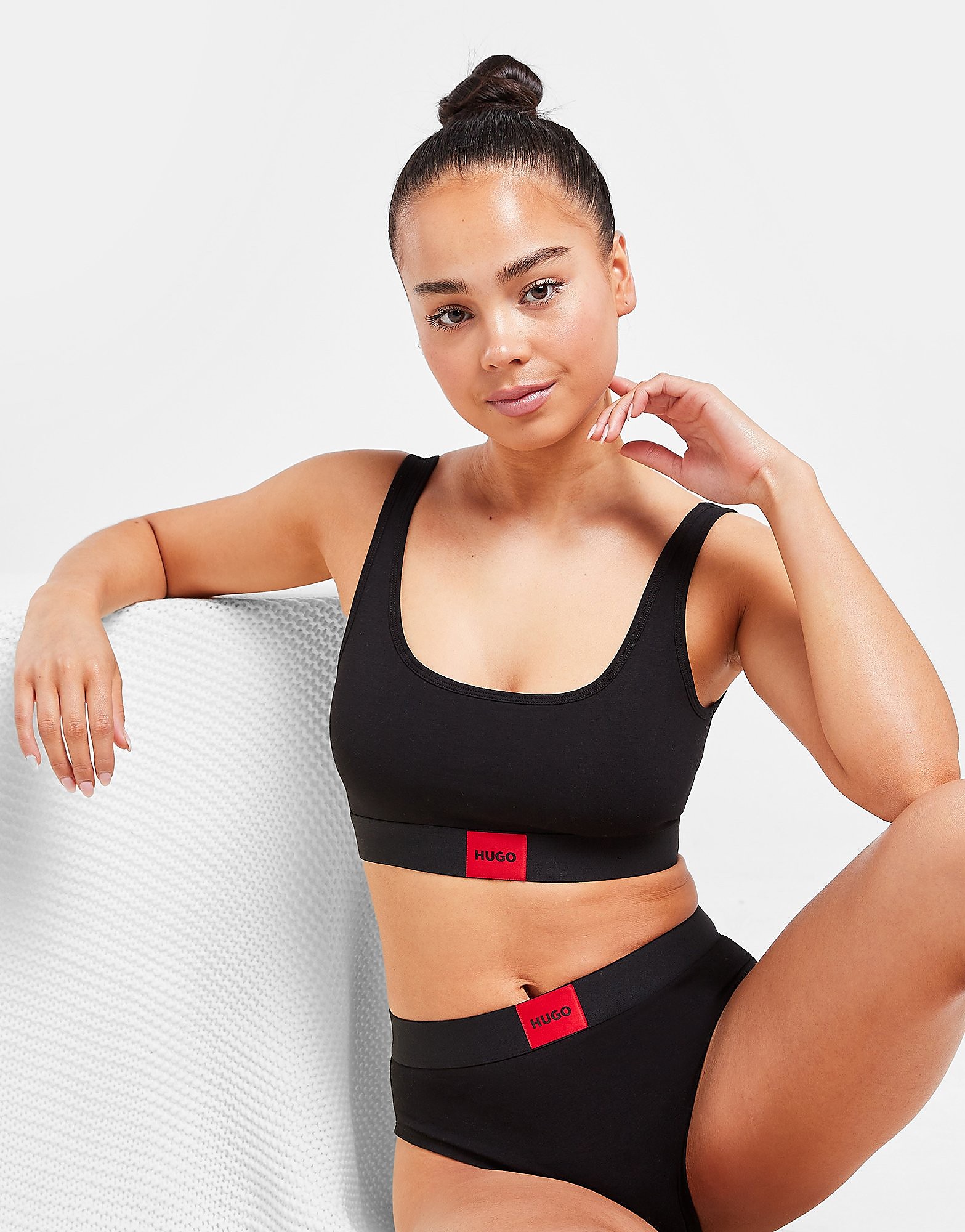 

HUGO Box Bralette - Black - Womens, Black