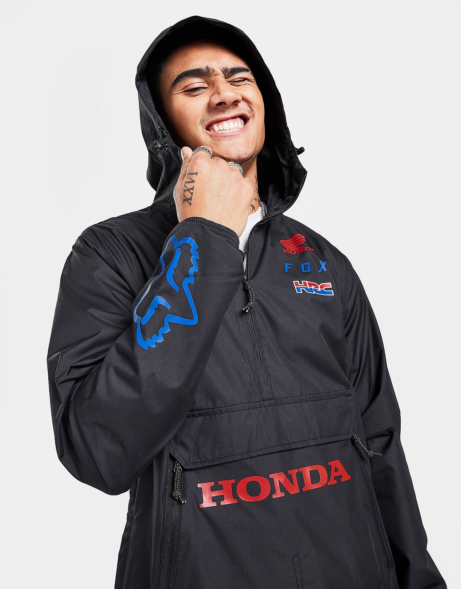 

Fox Honda 1/2 Zip Windrunner Jacket - Black - Mens, Black