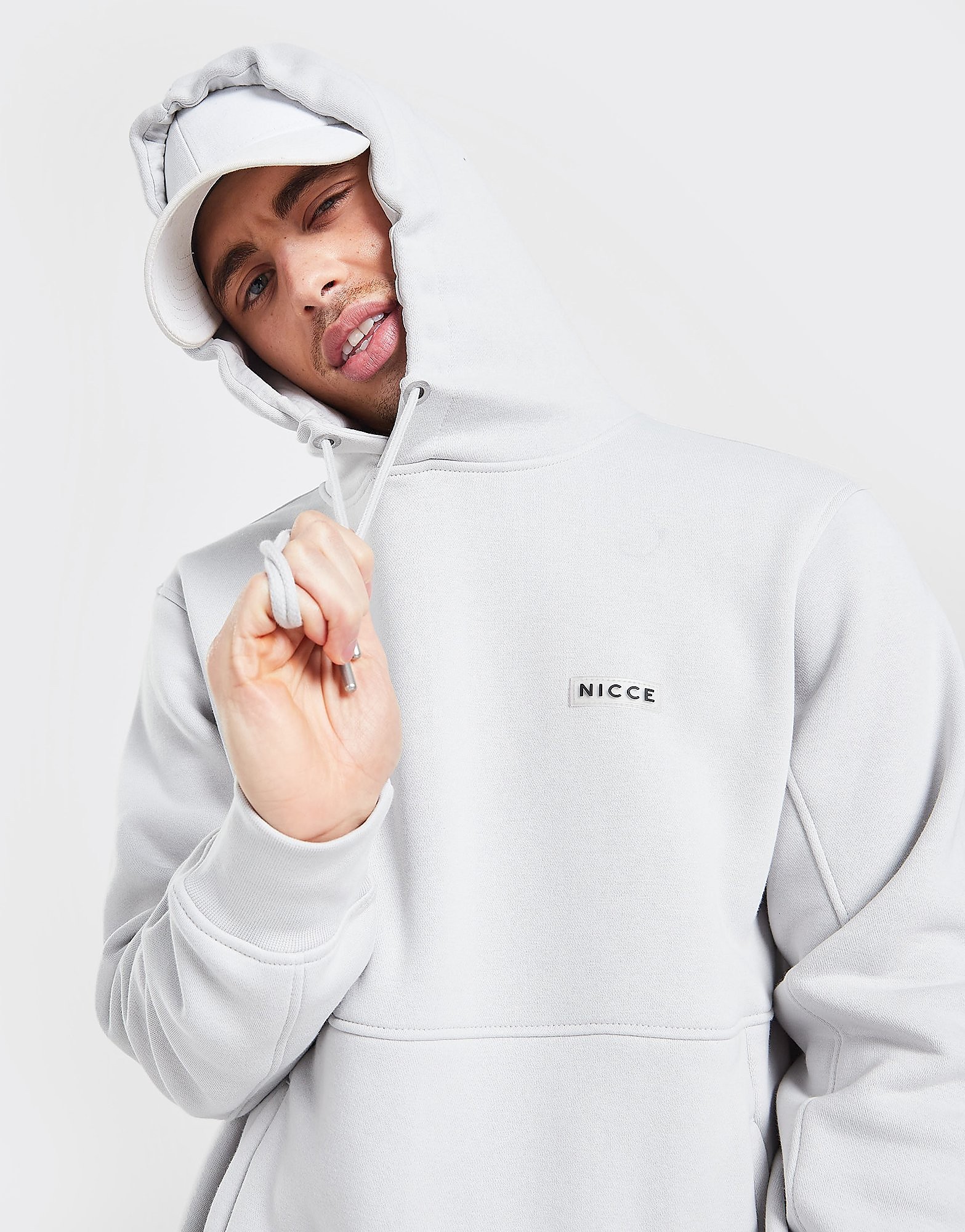 

Nicce Insignia Overhead Hoodie - Grey - Mens, Grey