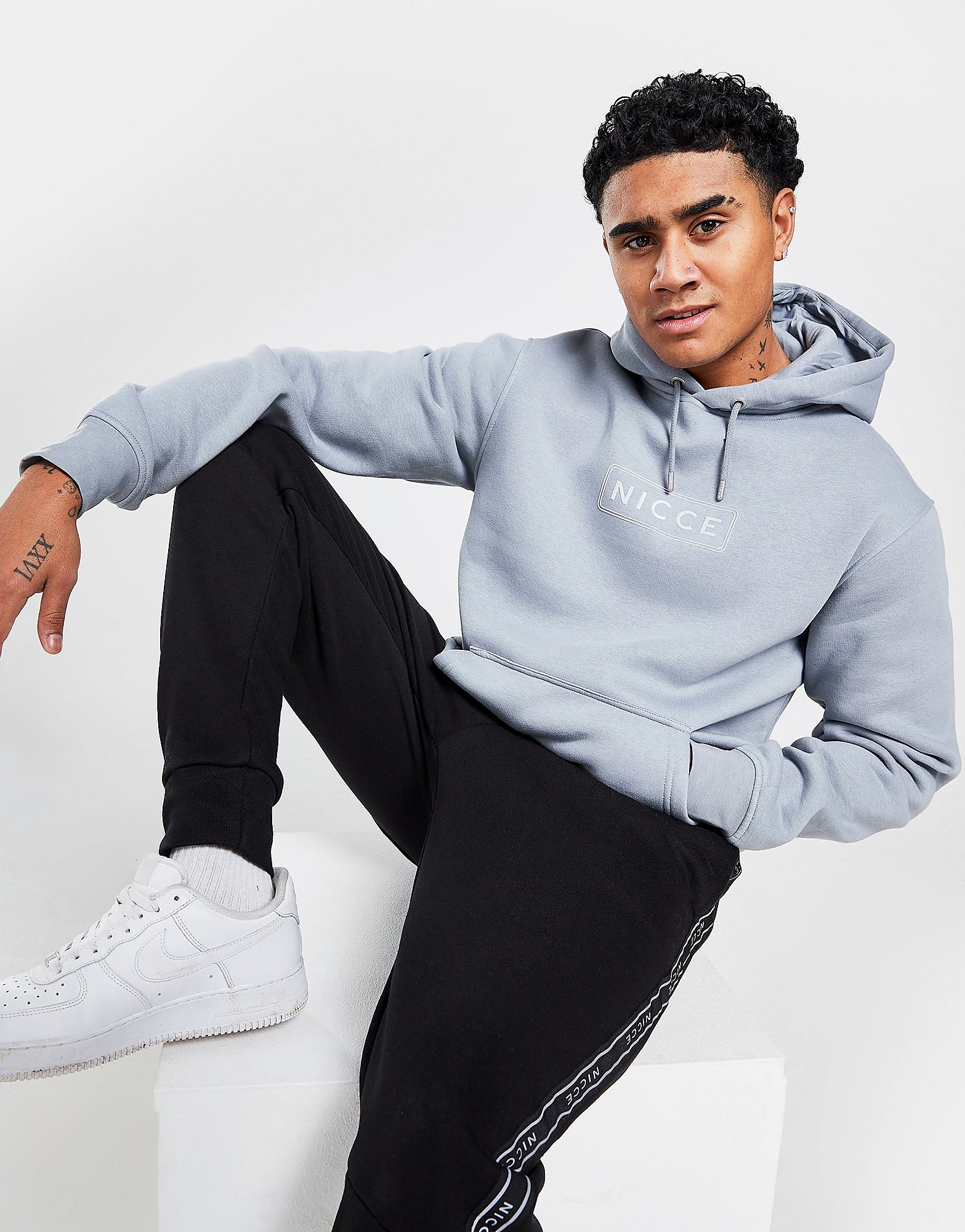 

Nicce Plinth Overhead Hoodie - Only at JD - Blue - Mens, Blue