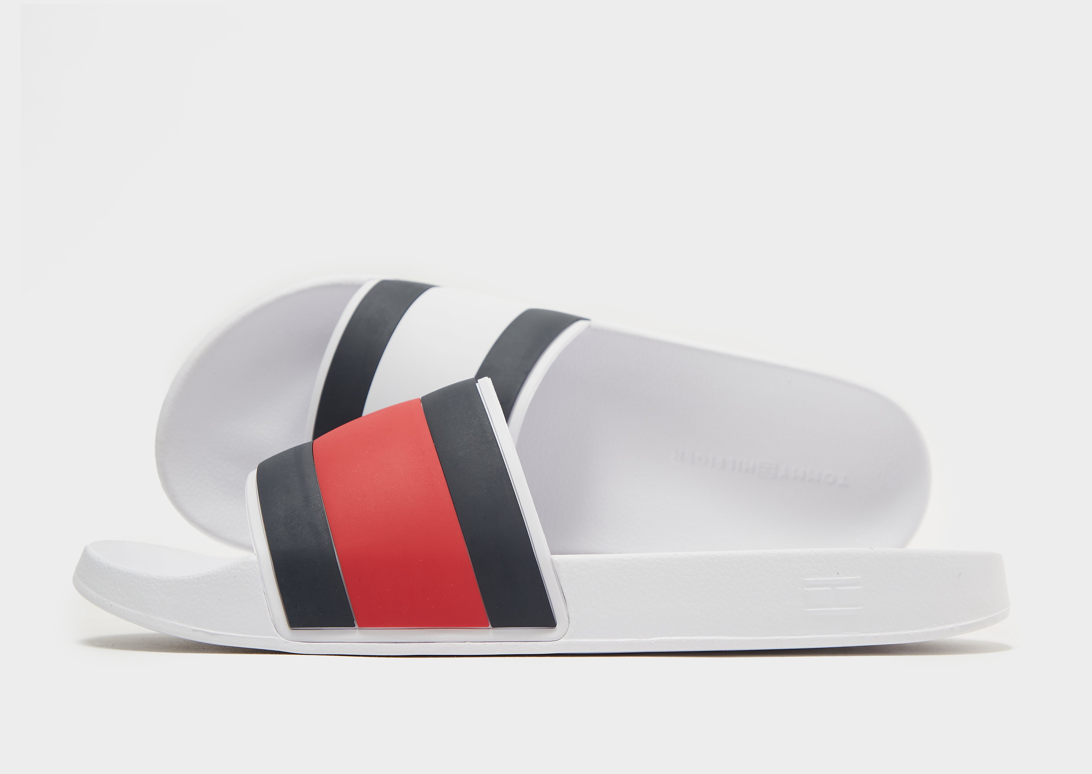 

Tommy Hilfiger Flag Pool Slides - White - Mens, White