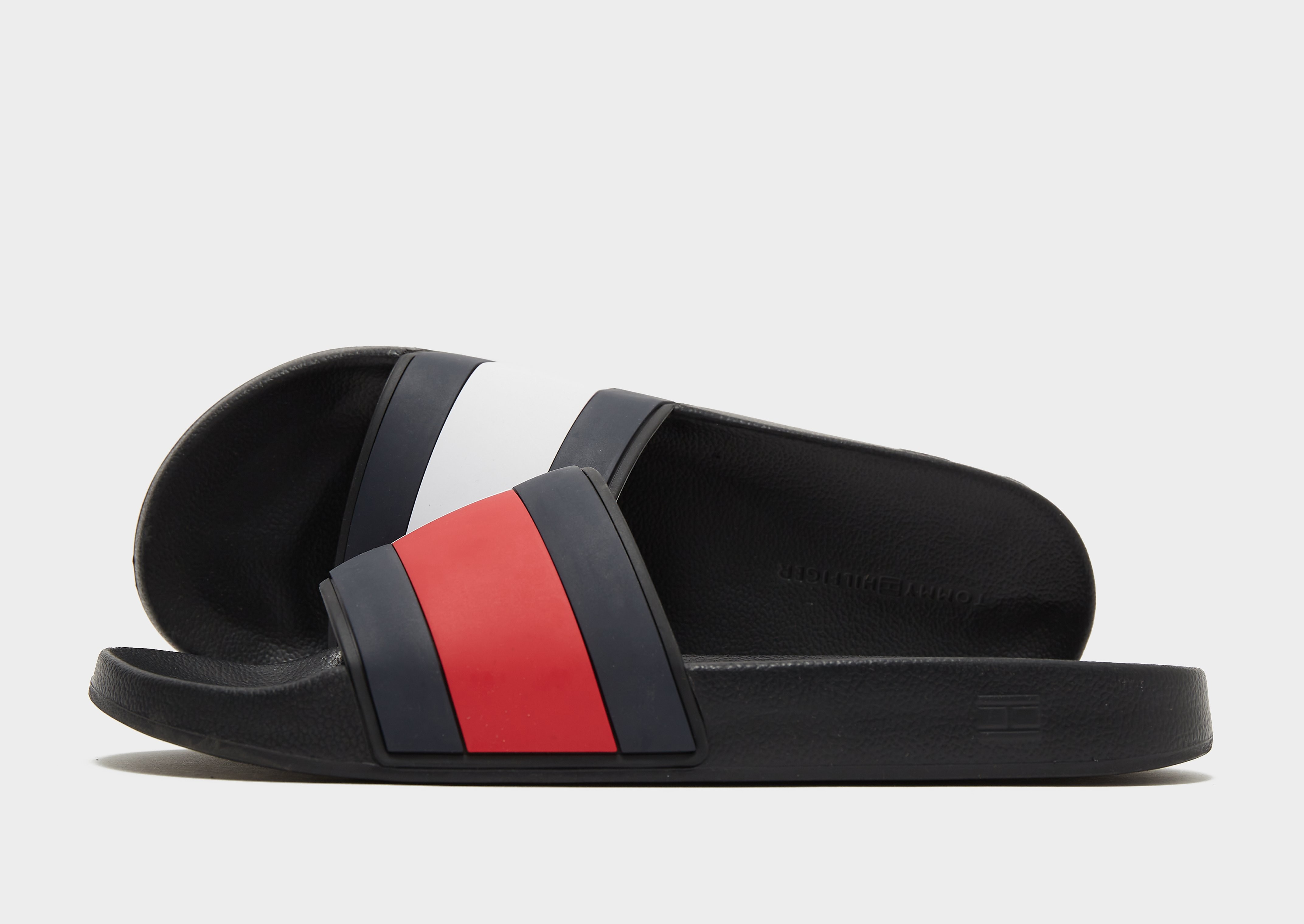 

Tommy Hilfiger Flag Pool Slides - Black - Mens, Black
