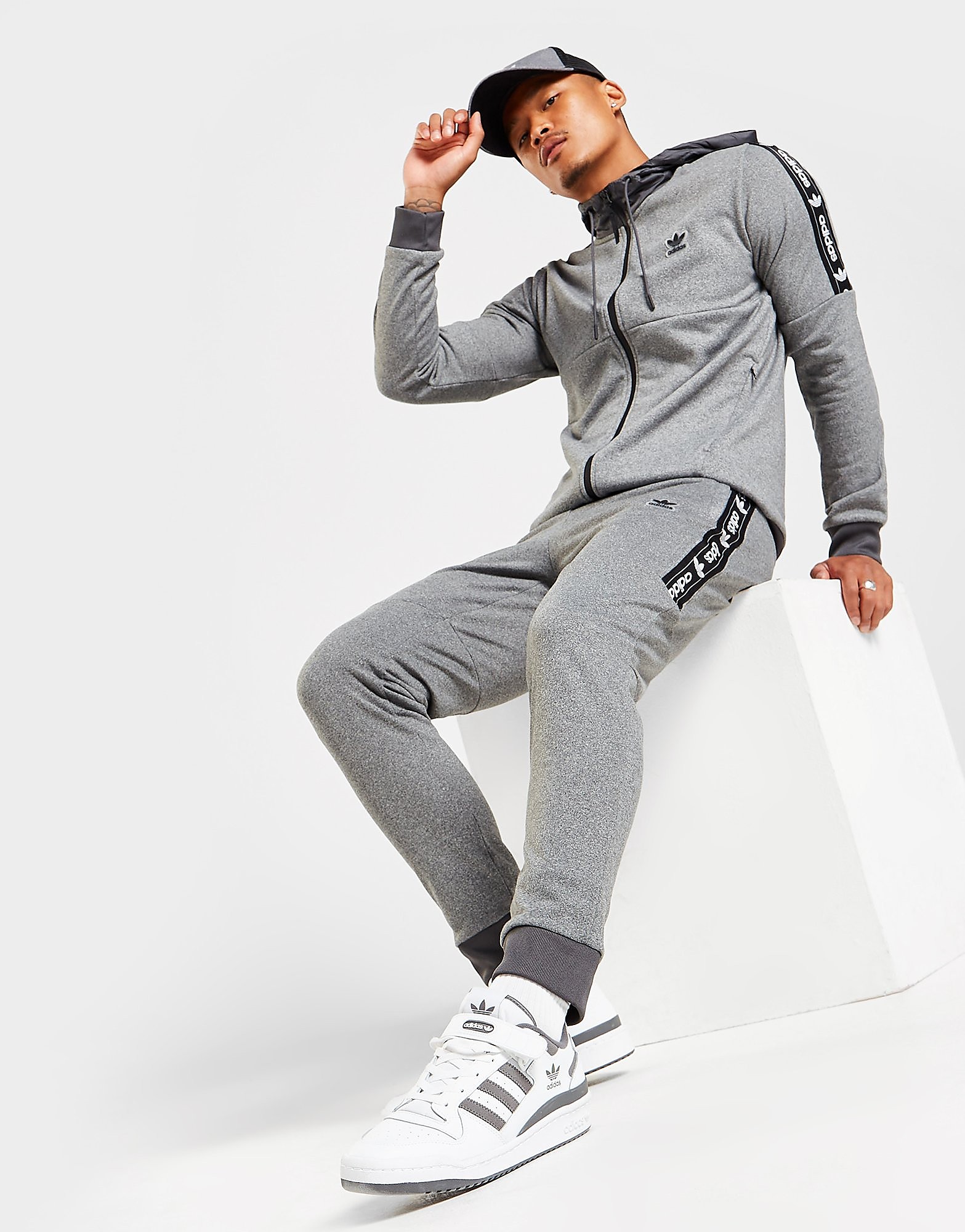 

adidas Originals Edge Tape Track Pants - Only at JD - Grey - Mens, Grey
