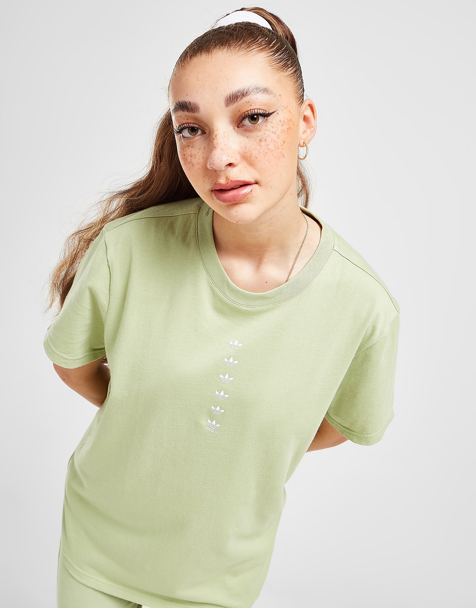 

adidas Originals Micro Trefoil Boyfriend T-Shirt - Only at JD - Green - Womens, Green
