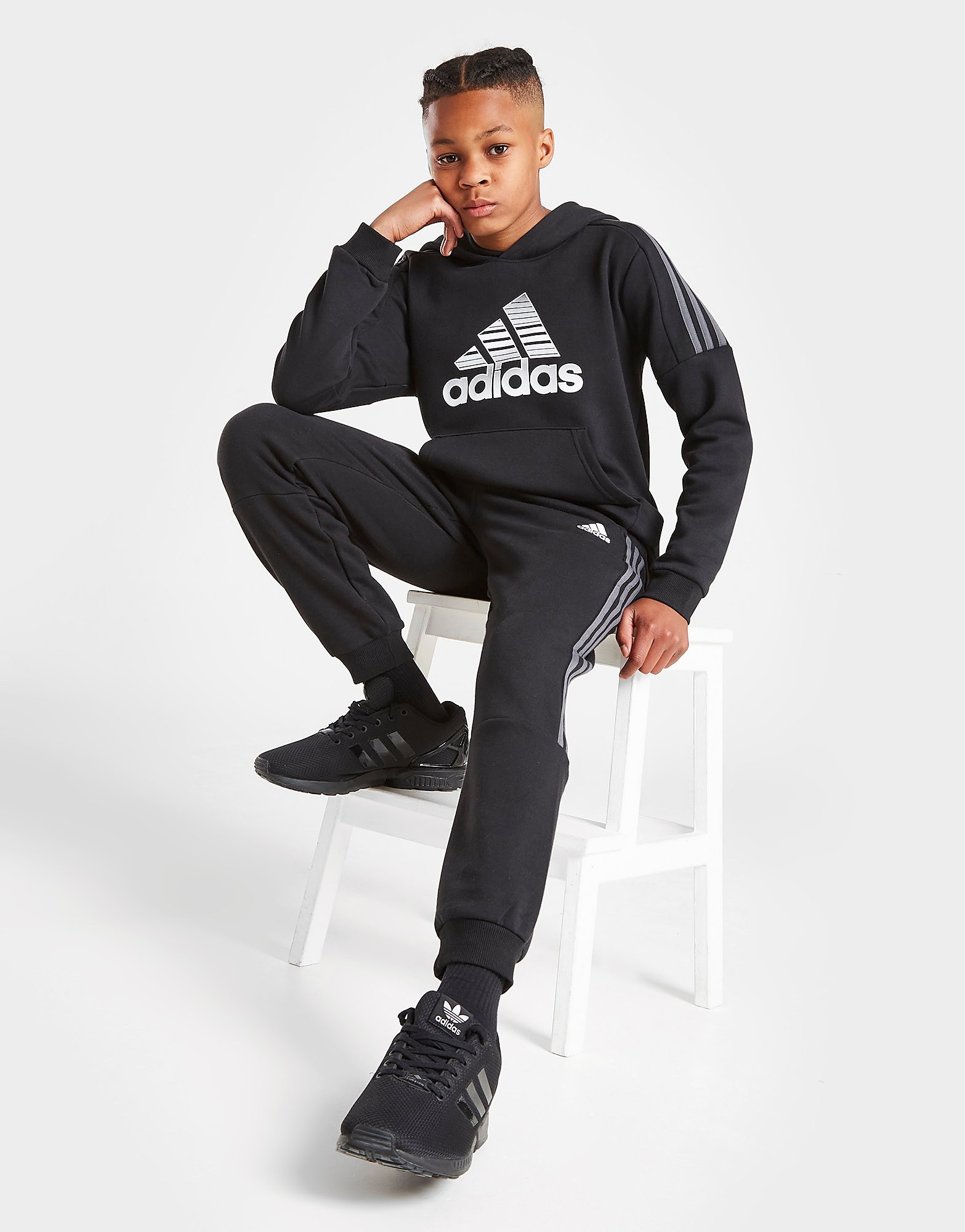 

adidas Fade Graphic Hoodie Junior - Only at JD - Black - Kids, Black