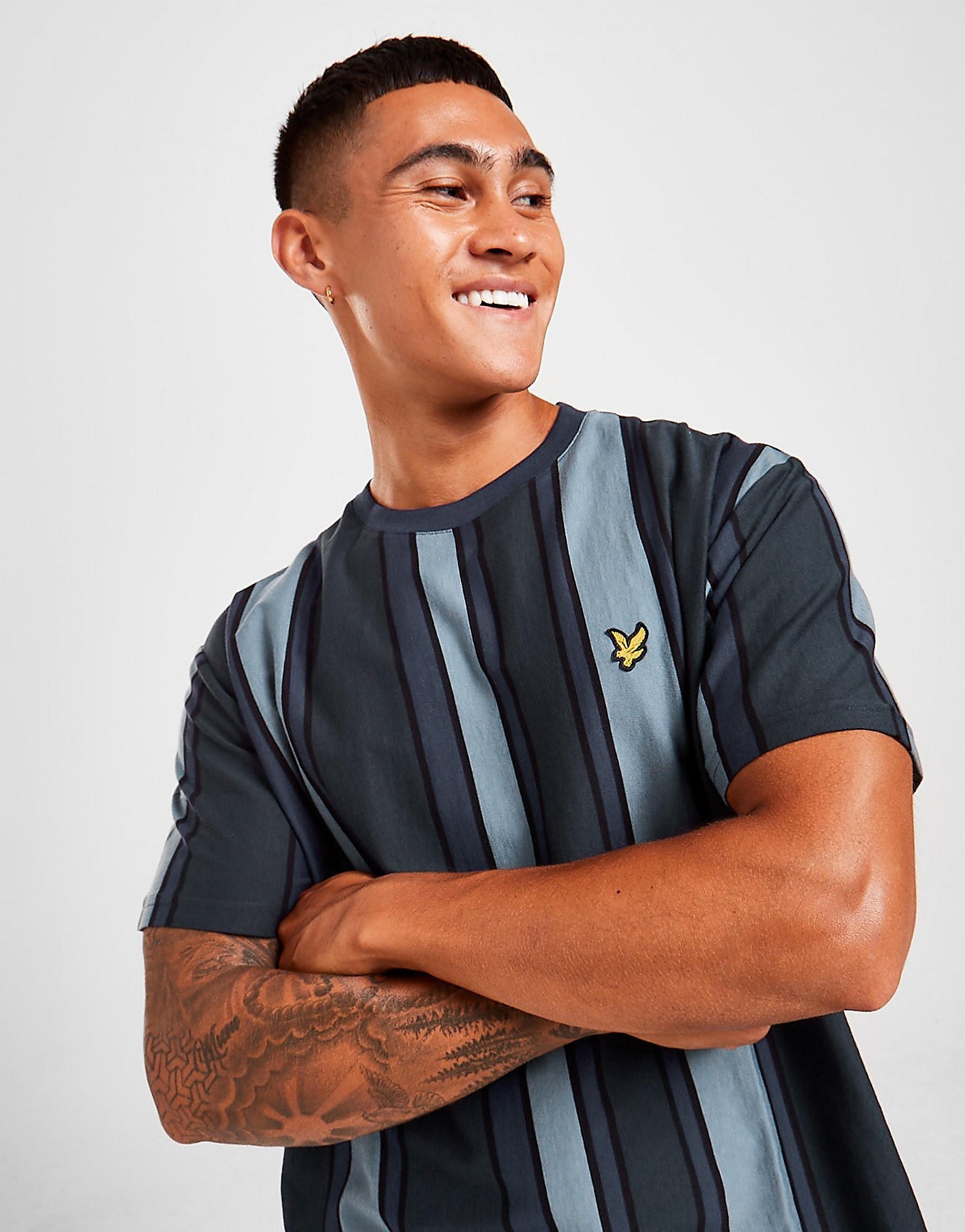 

Lyle & Scott Vertical Stripe T-Shirt - Blue - Mens, Blue