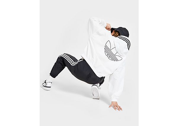 Adidas Originals 3-Stripes Woven Windbreaker Jacket - White - Womens, White